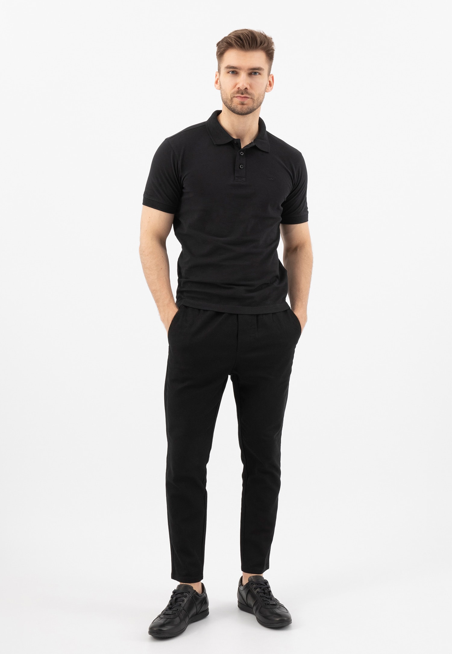 Czarne męskie półbuty