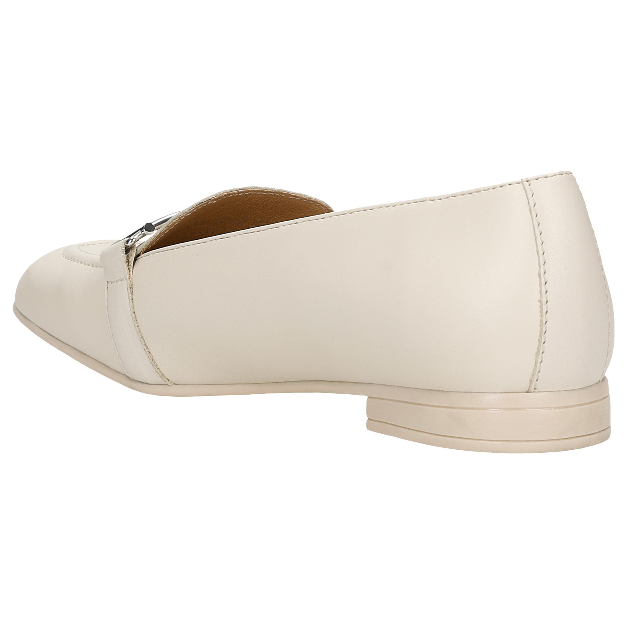 Beżowe mokasyny damskie ze skóry licowej