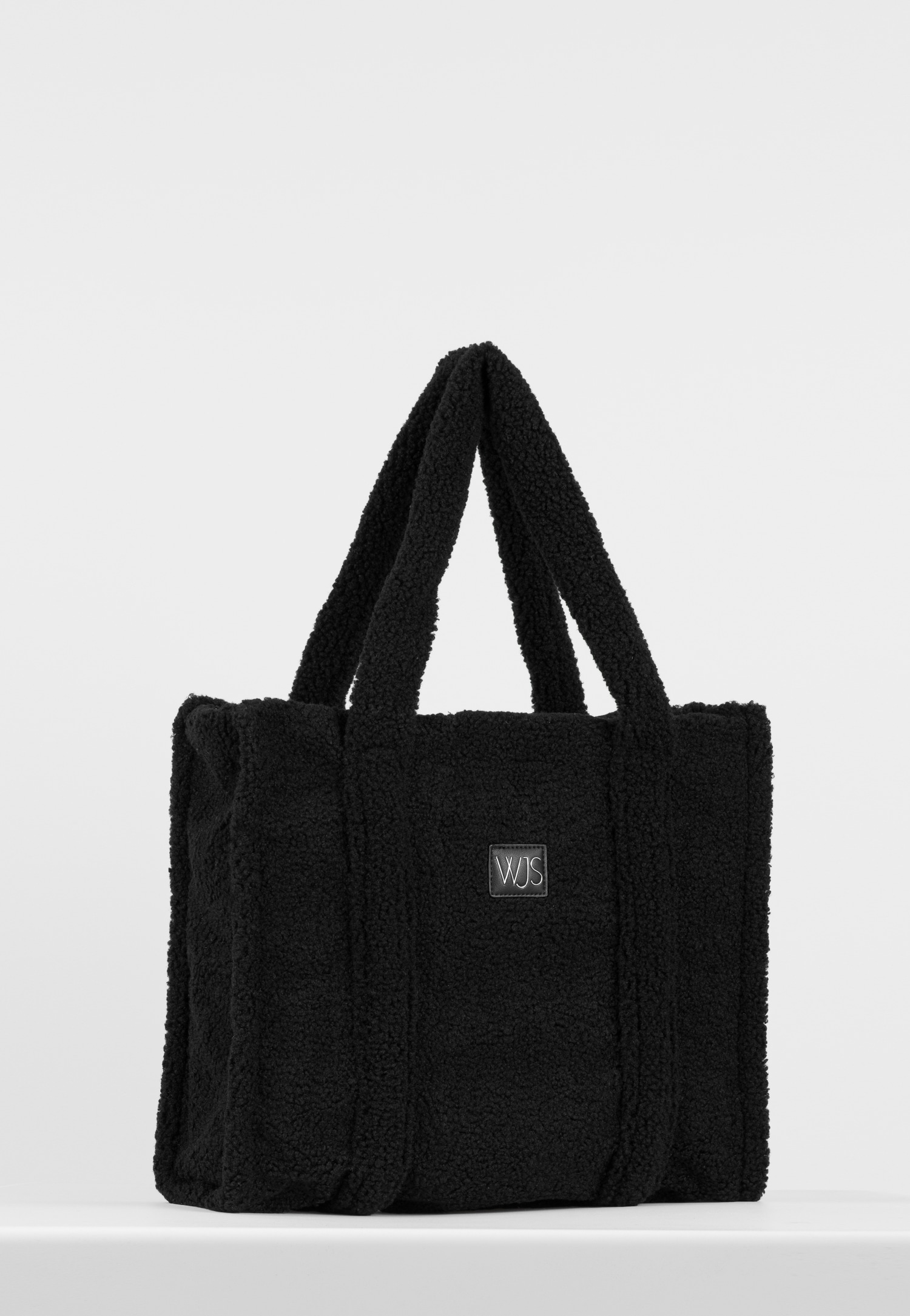 WJS duża pluszowa torebka damska w kolorze białym