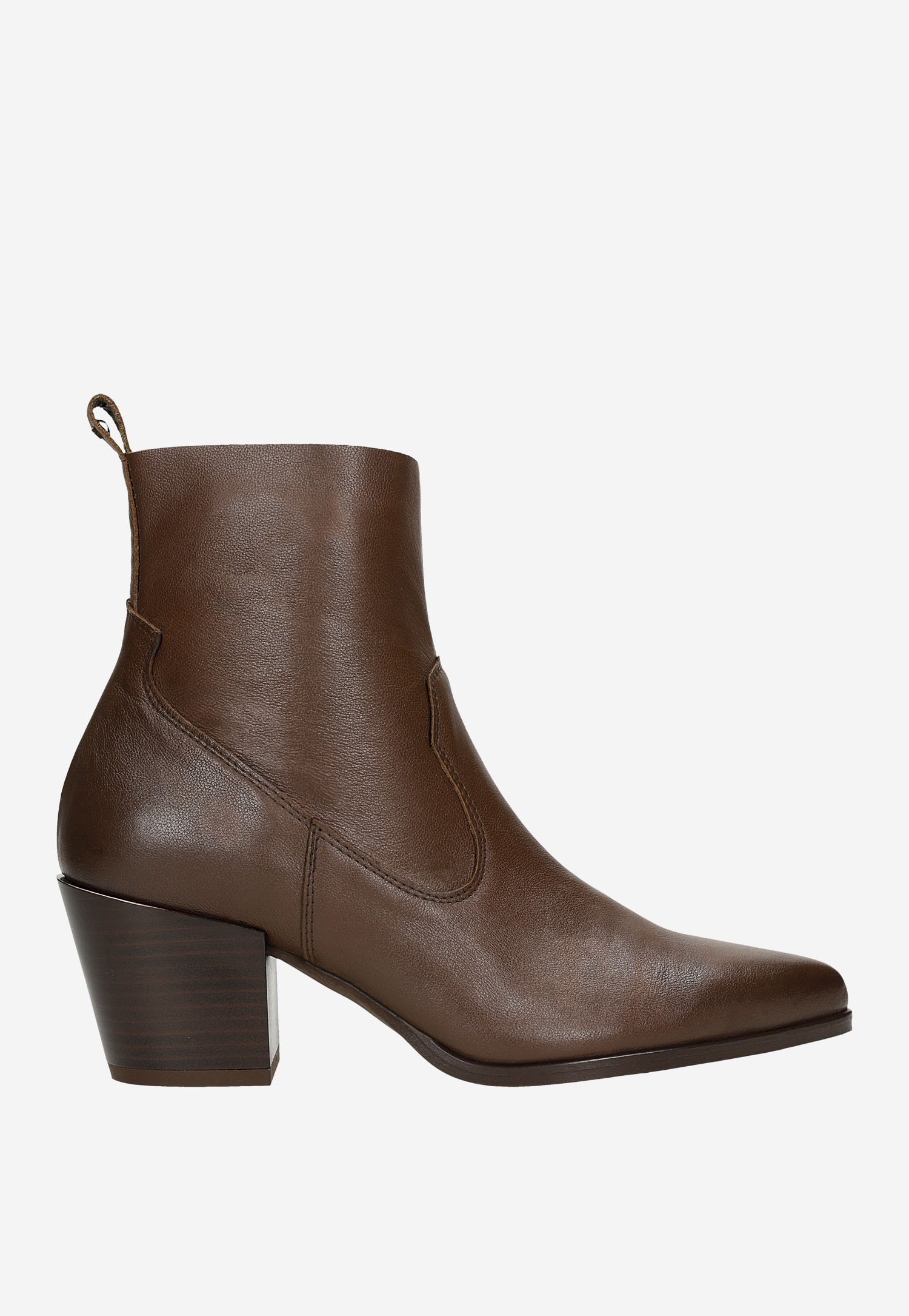 Czarne skórzane kowbojki z niską cholewką