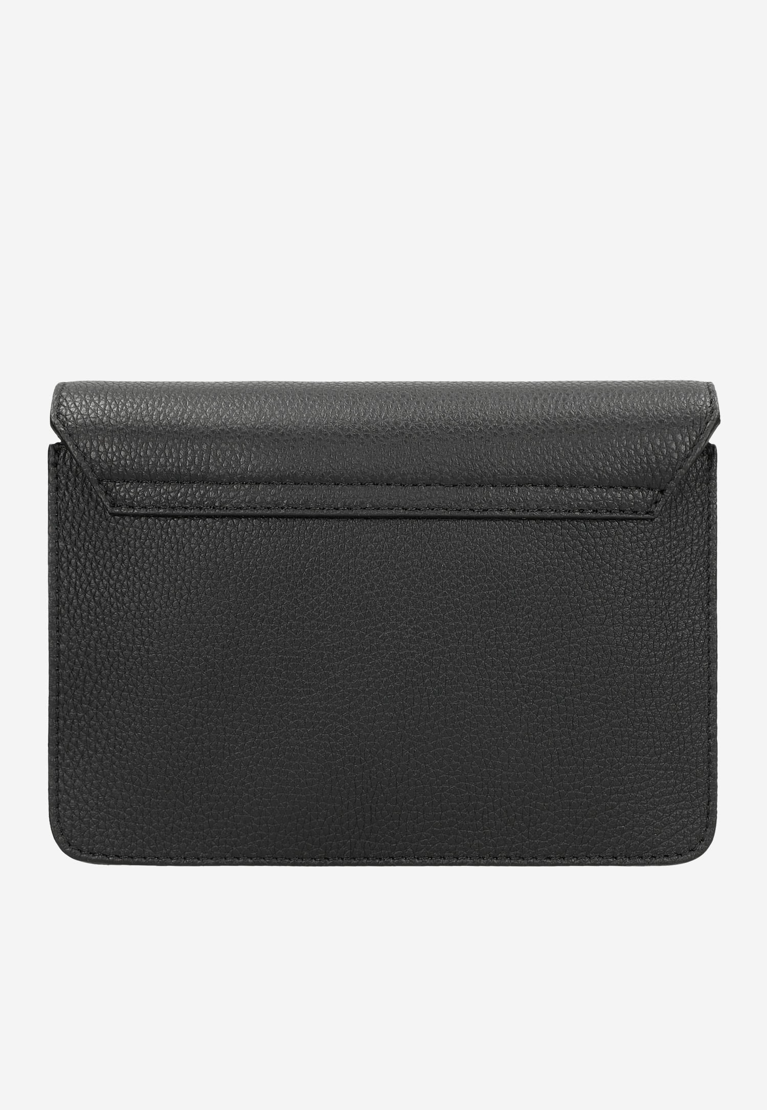 Czarna mała torebka damska ze skóry licowej