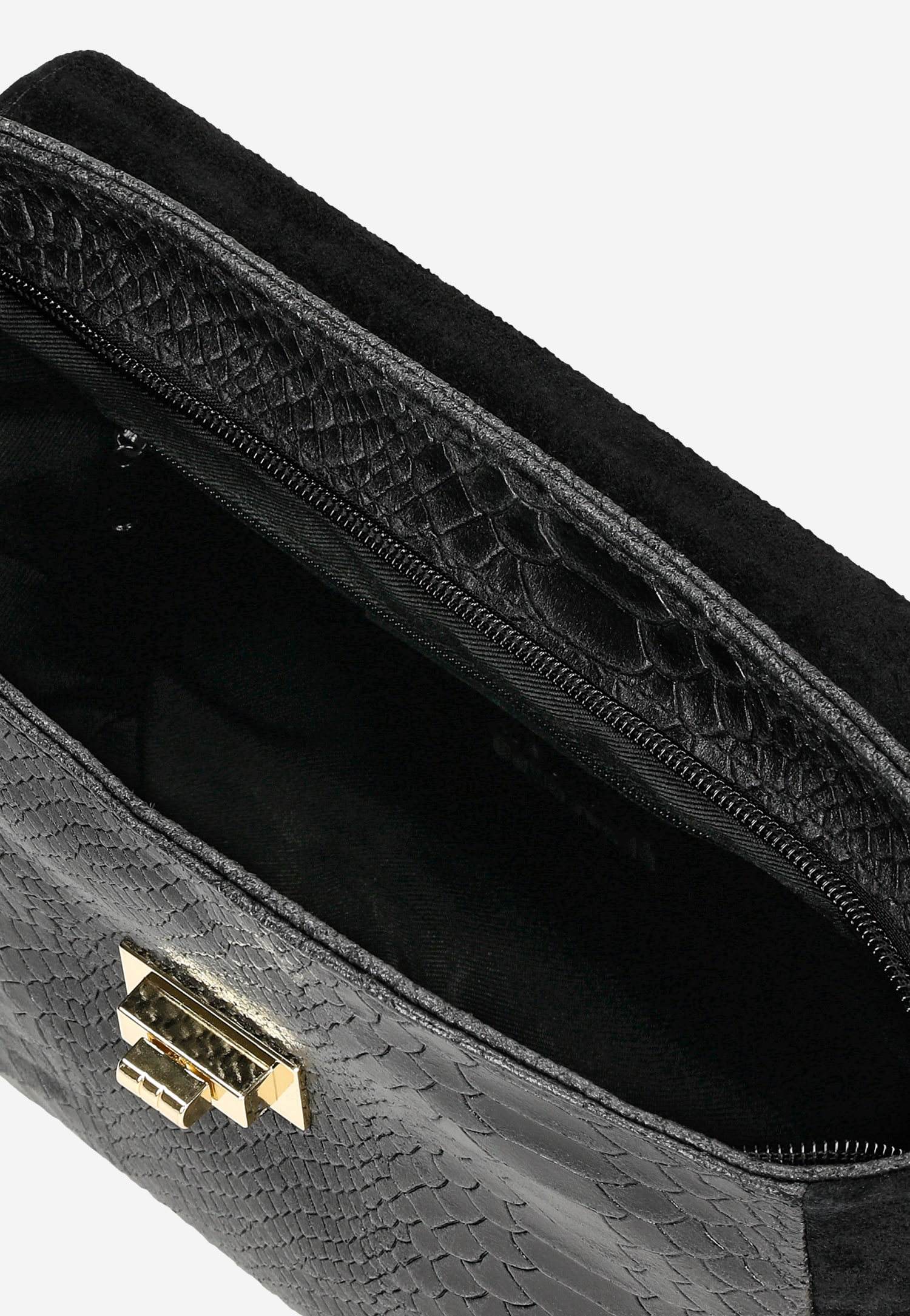 Ciemnobrązowa torebka damska z ciekawą fakturą