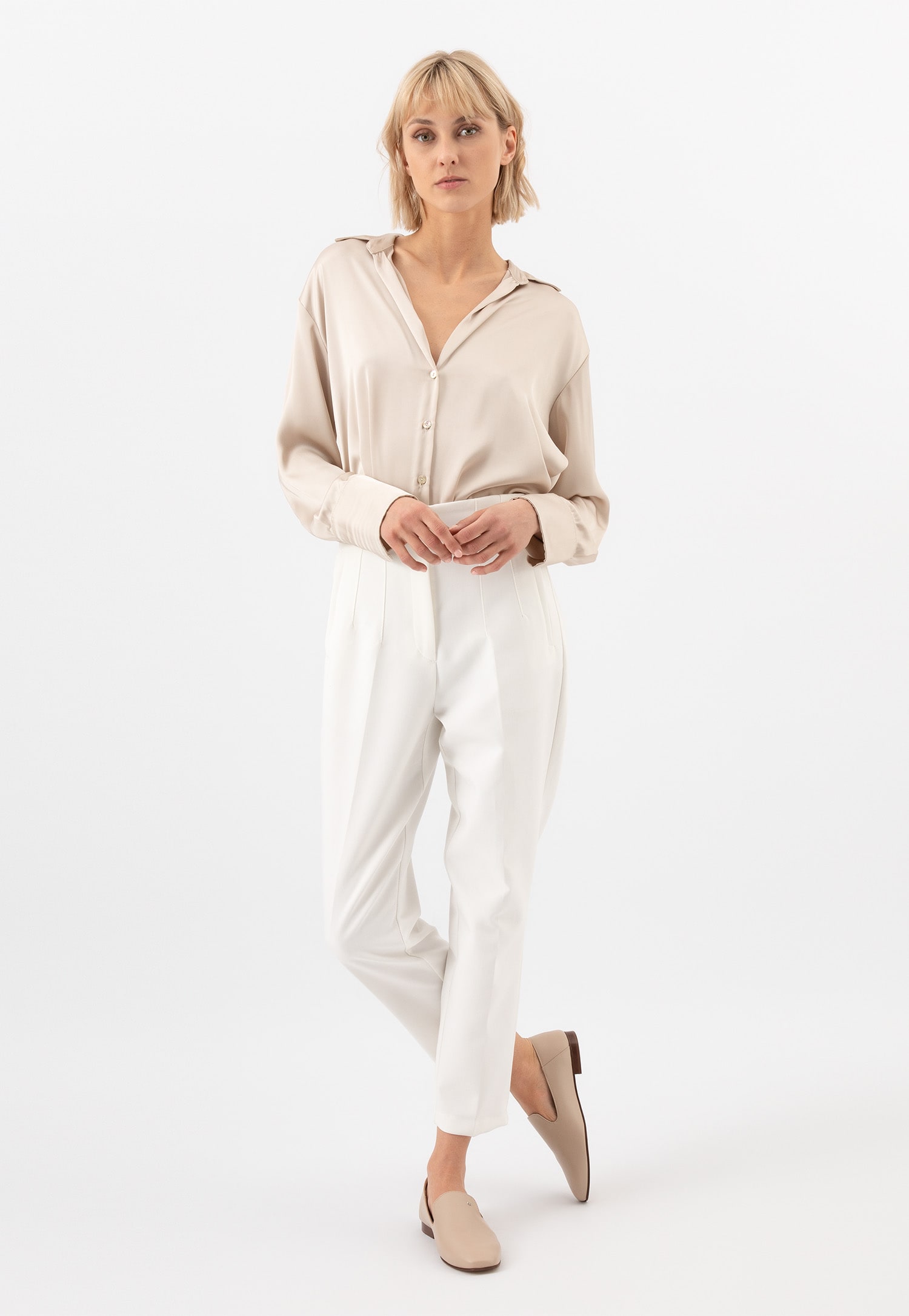 Brązowe skórzane lordsy damskie na płaskiej podeszwie