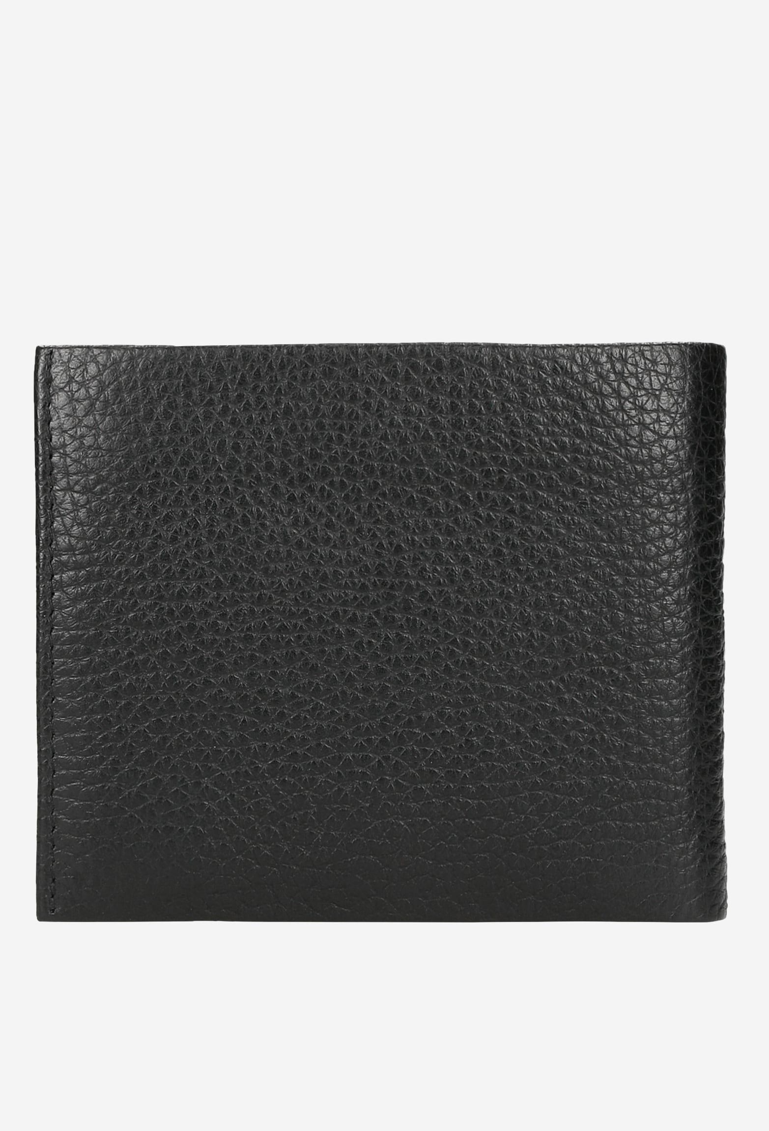 Czarny portfel męski ze skóry naturalnej