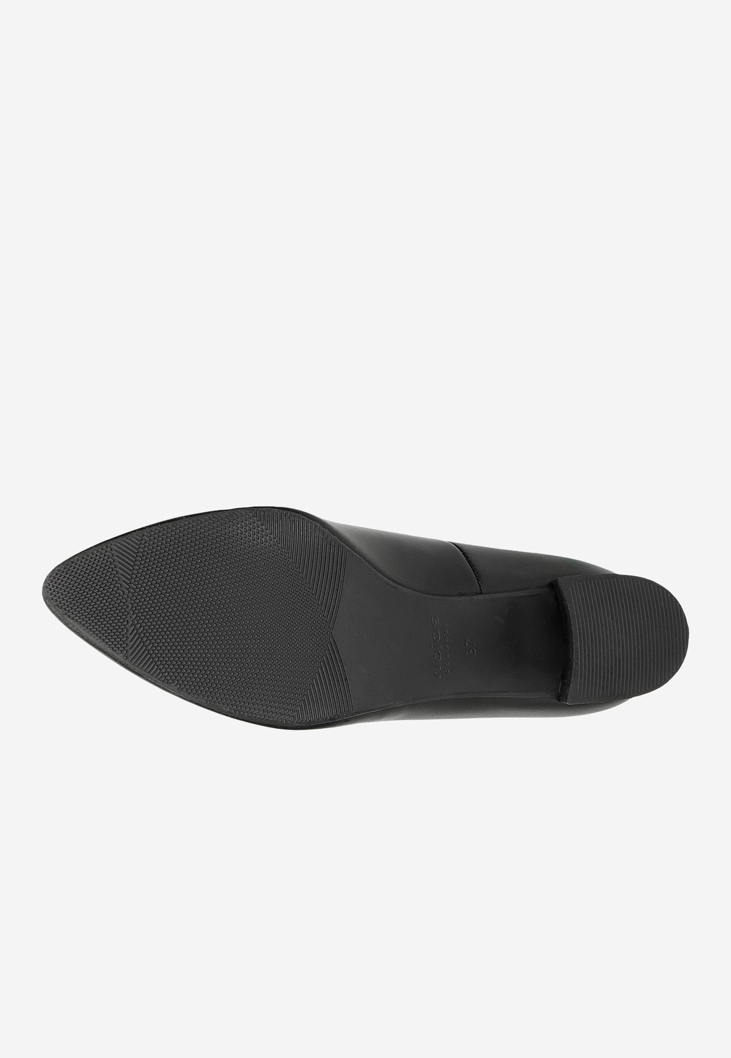 Czarne czółenka damskie ze skóry licowej