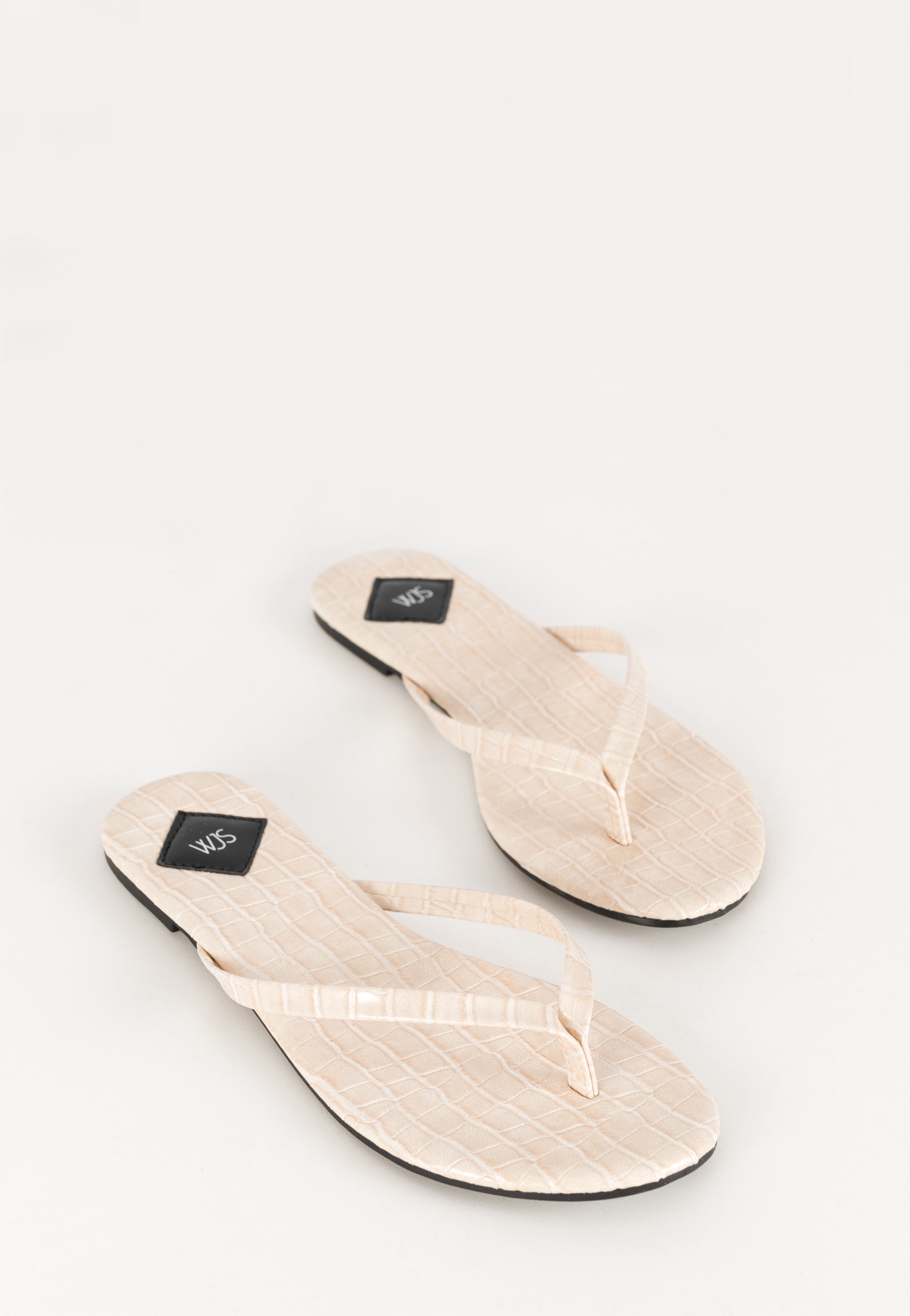 WJS żółte japonki damskie na lato