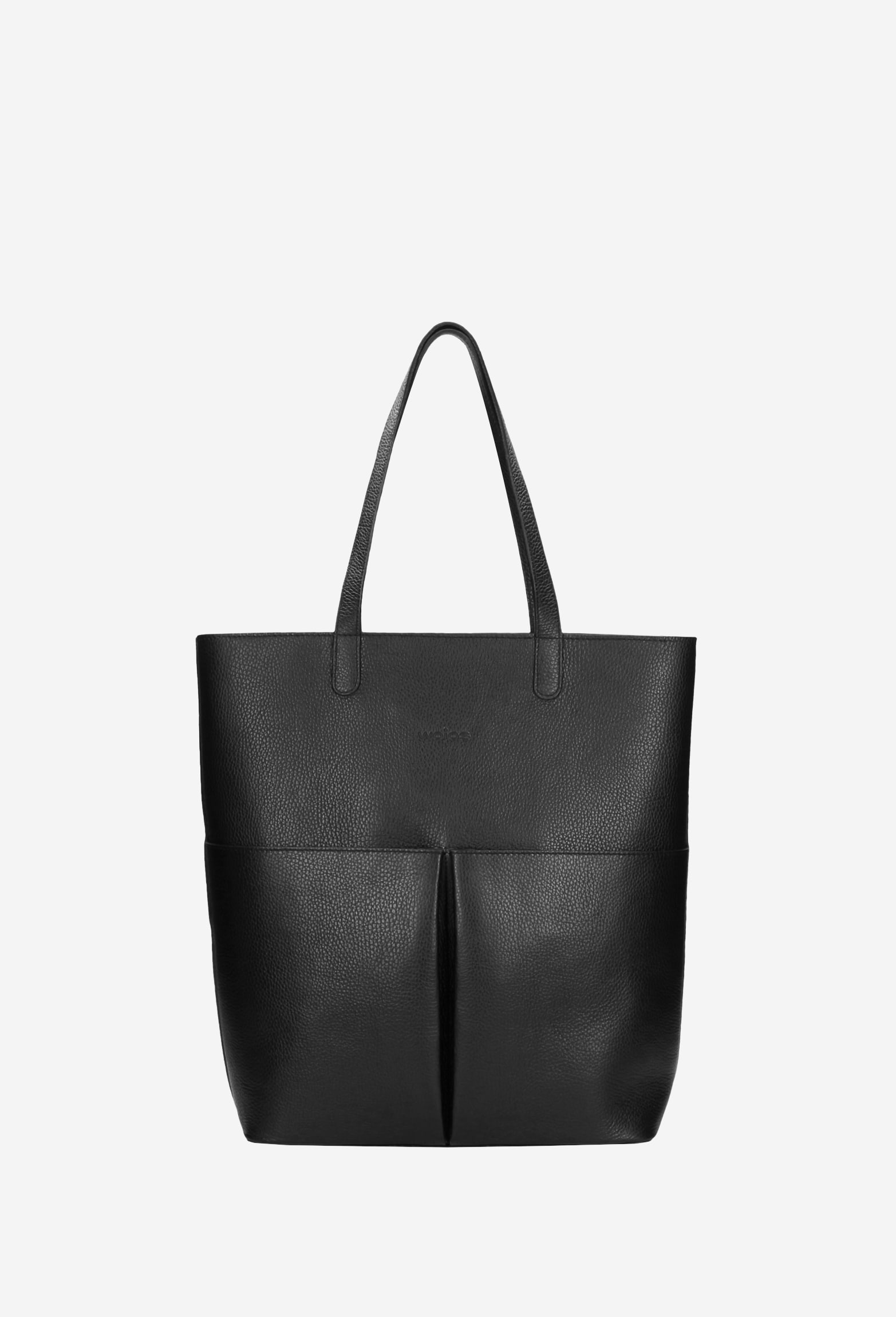 Pojemna skórzana shopperka damska w kolorze brązowym