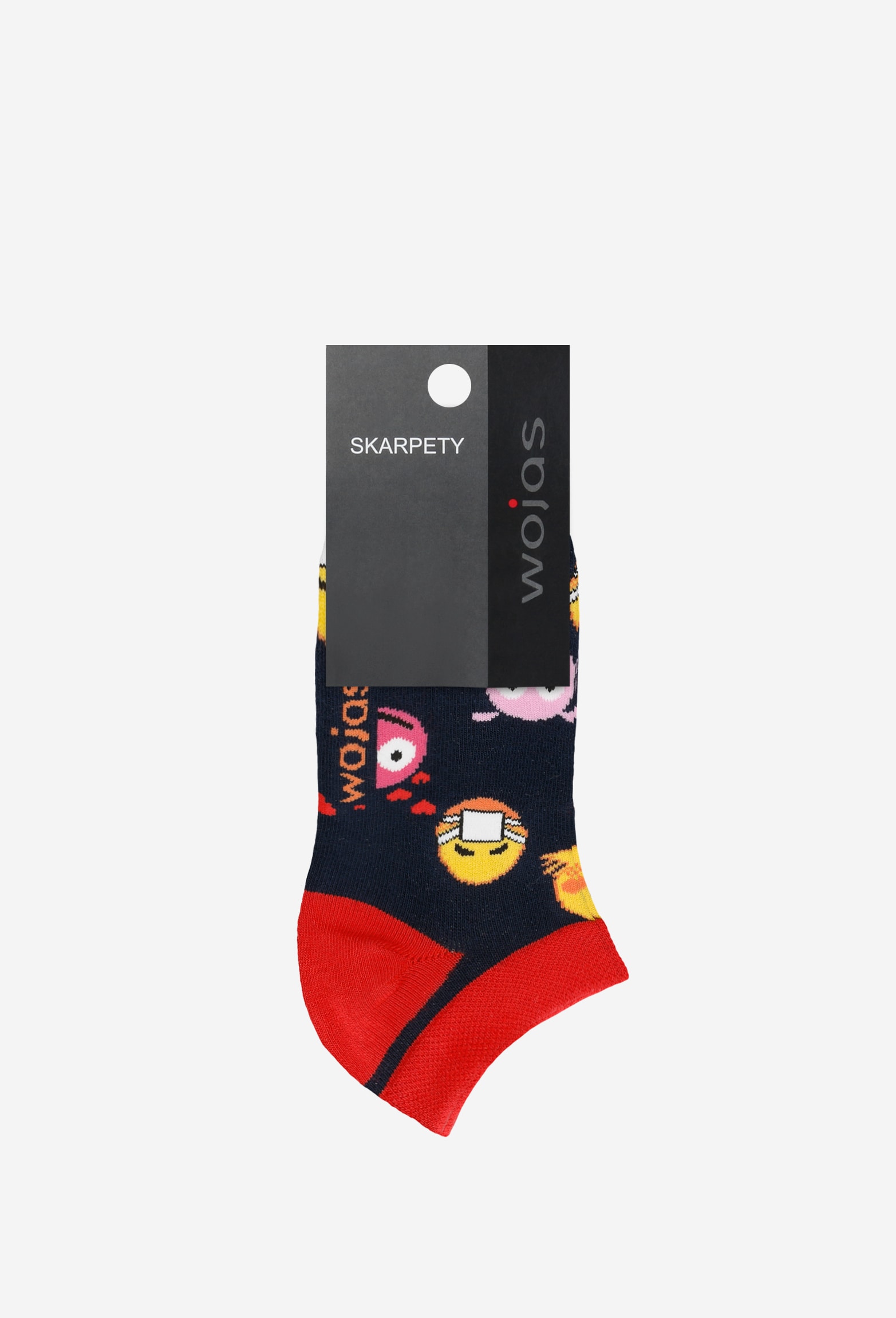 Granatowo-czerwone wesołe stopki