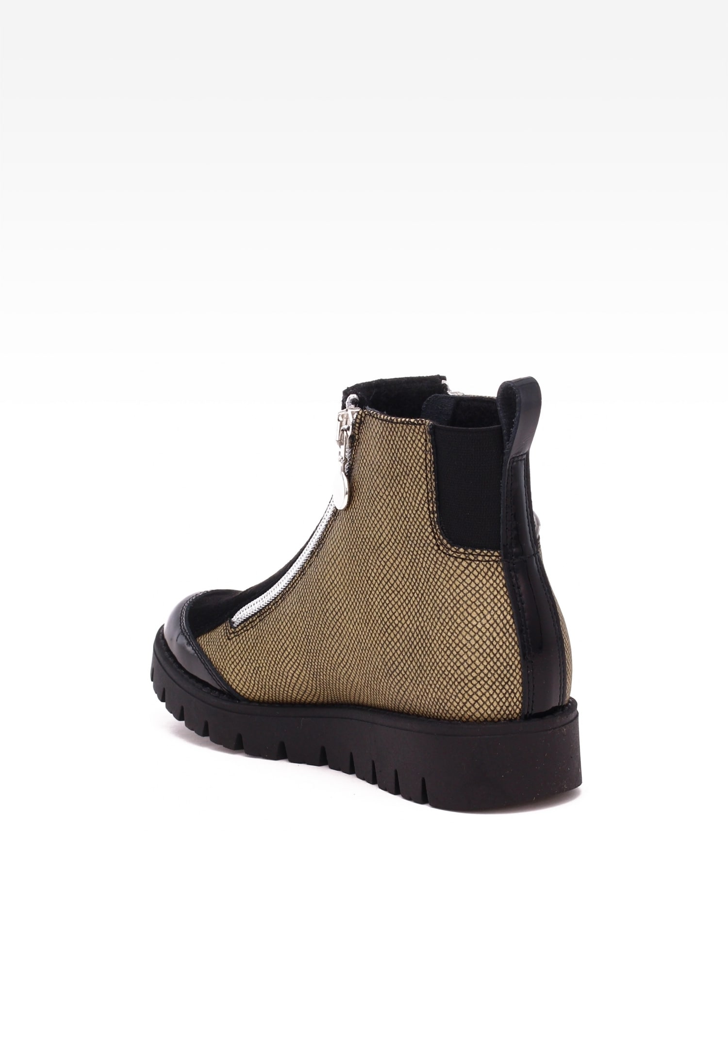 Botki ocieplane BARTEK 4443-9ABP, dla dziewcząt, beżowo-czarny