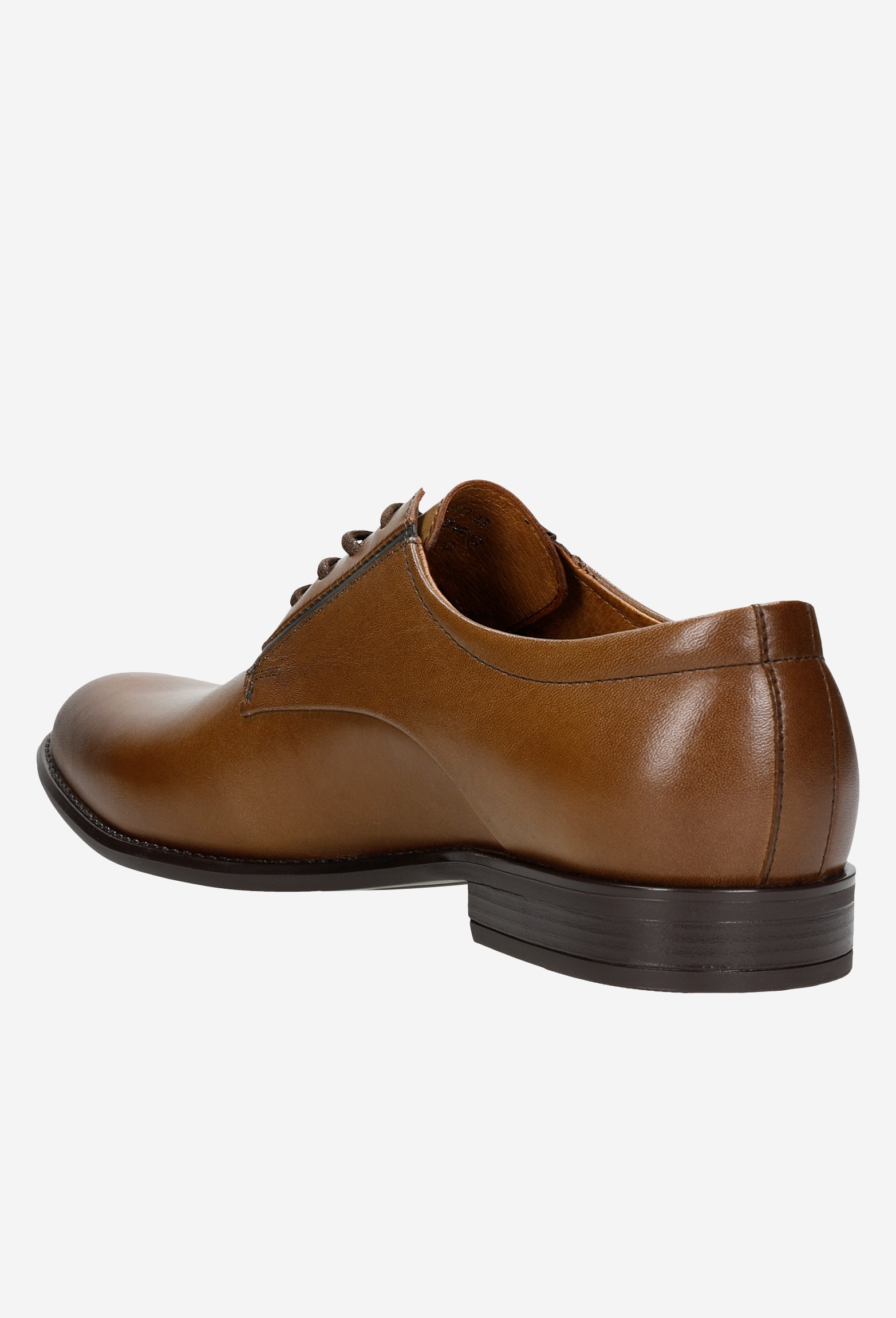 Jasnobrązowe sznurowane półbuty męskie z ciemniejszymi wstawkami