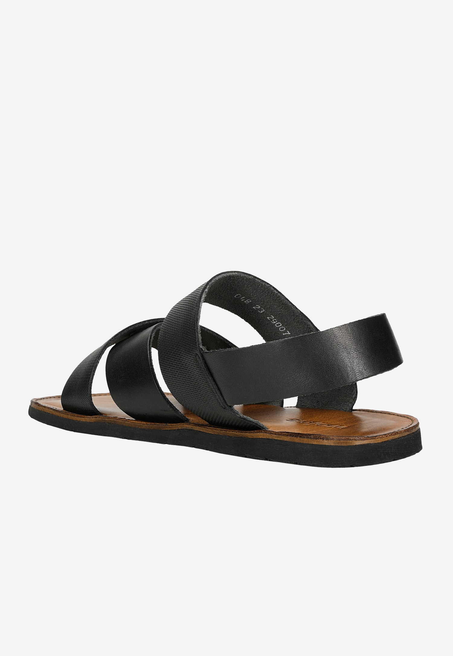 Skórzane sandały męskie w kolorze brązowym