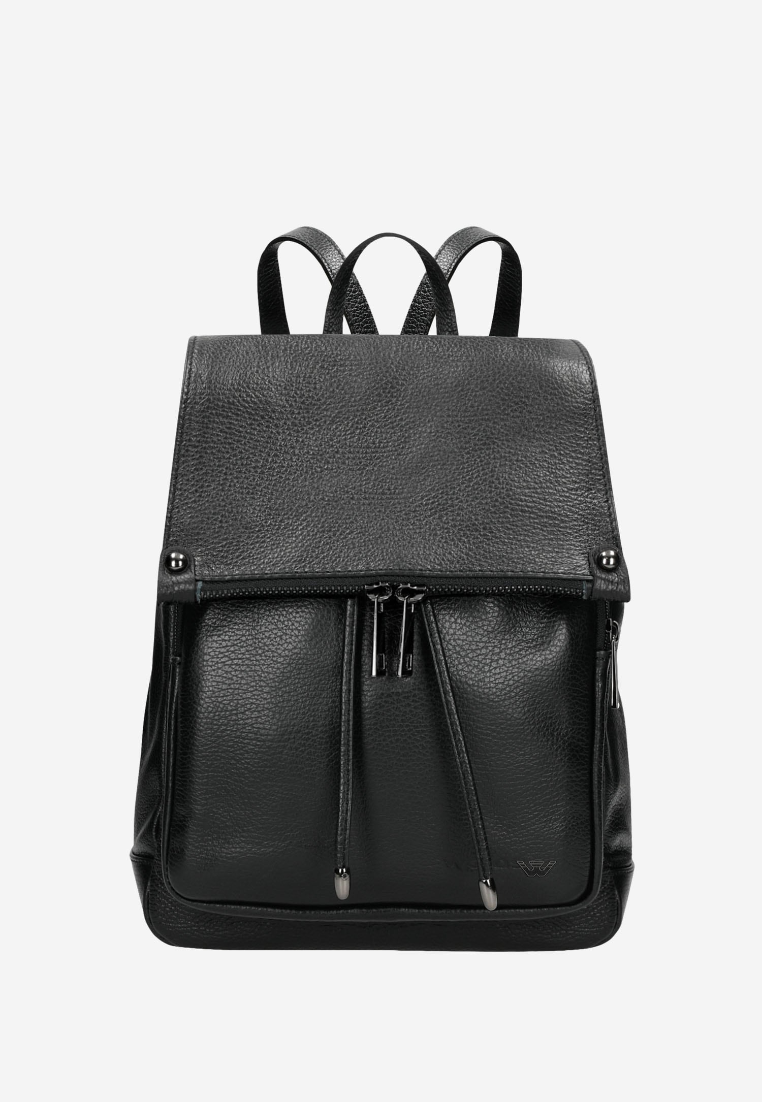 Jasnobrązowy plecak damski ze skóry licowej