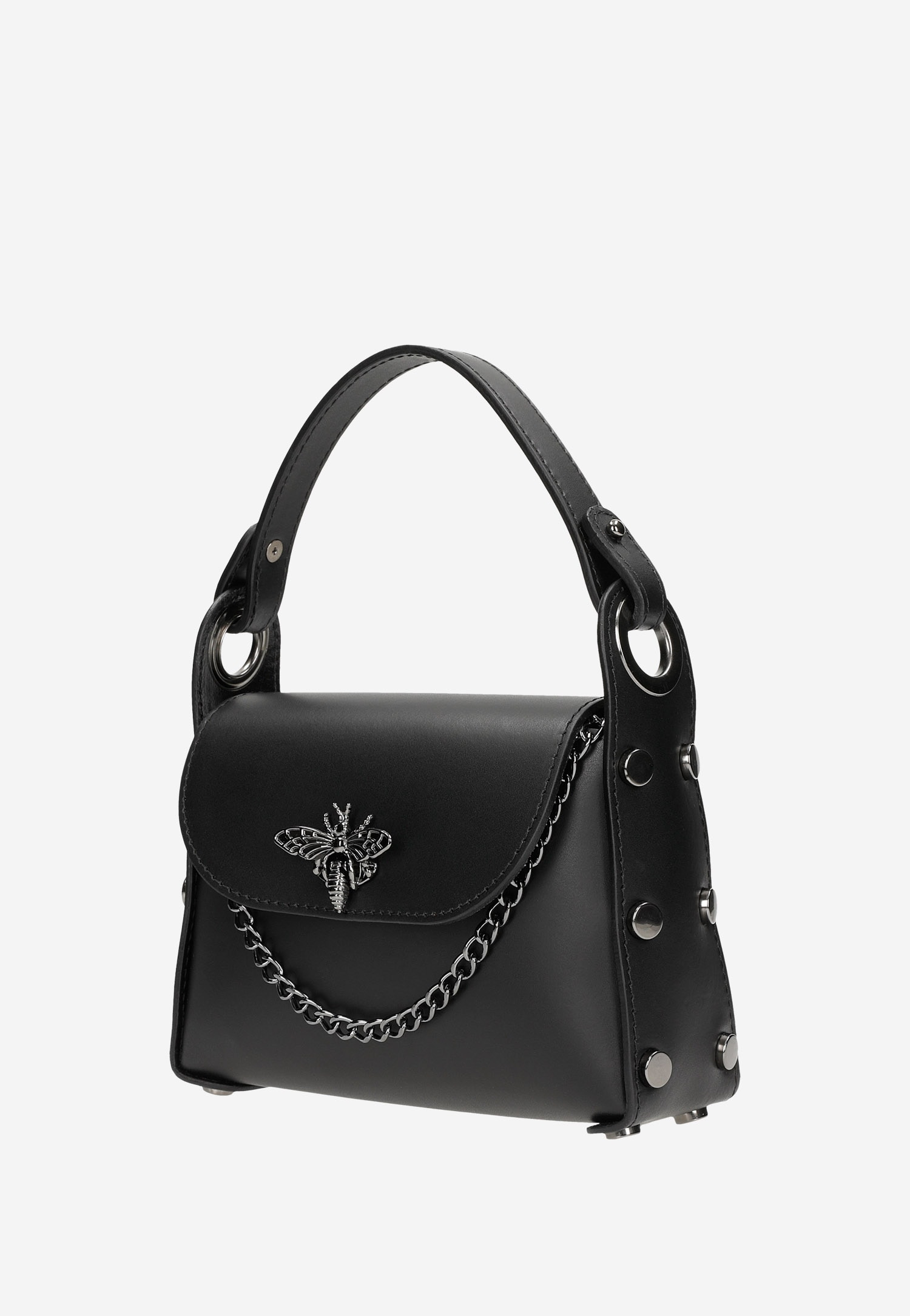 Czarna oryginalna torebka damska wizytowa