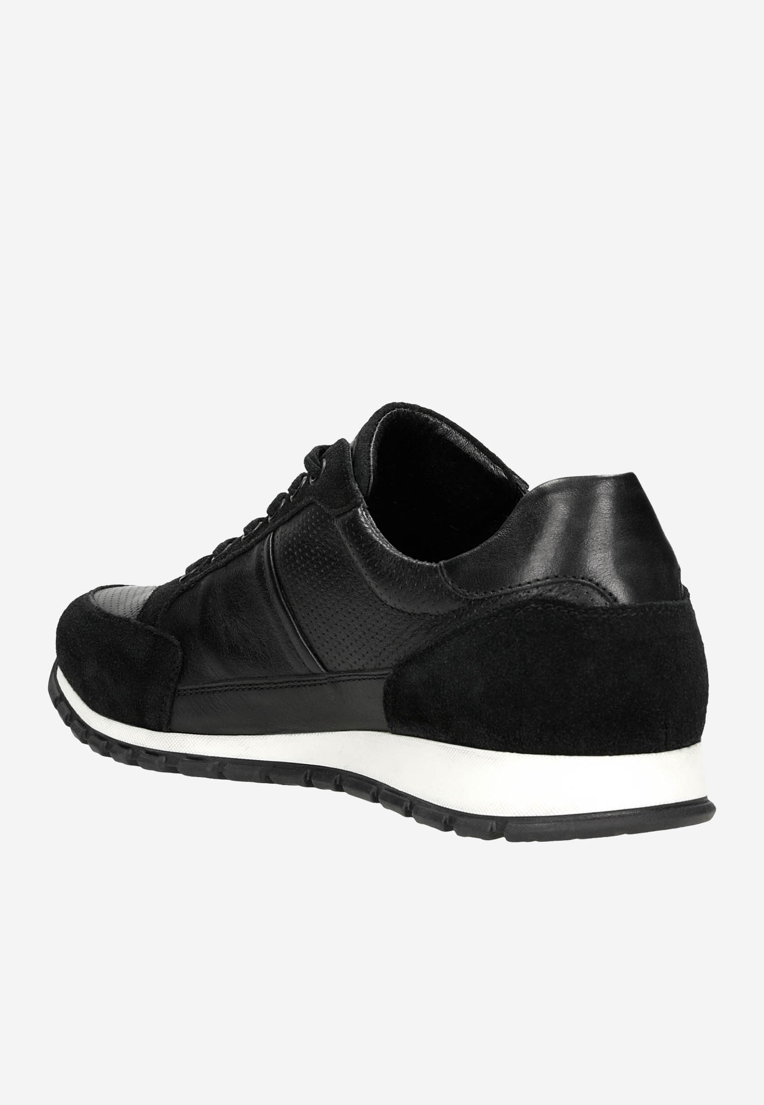 Uniwersalne jasnobrązowe sneakersy męskie z granatowymi akcentami