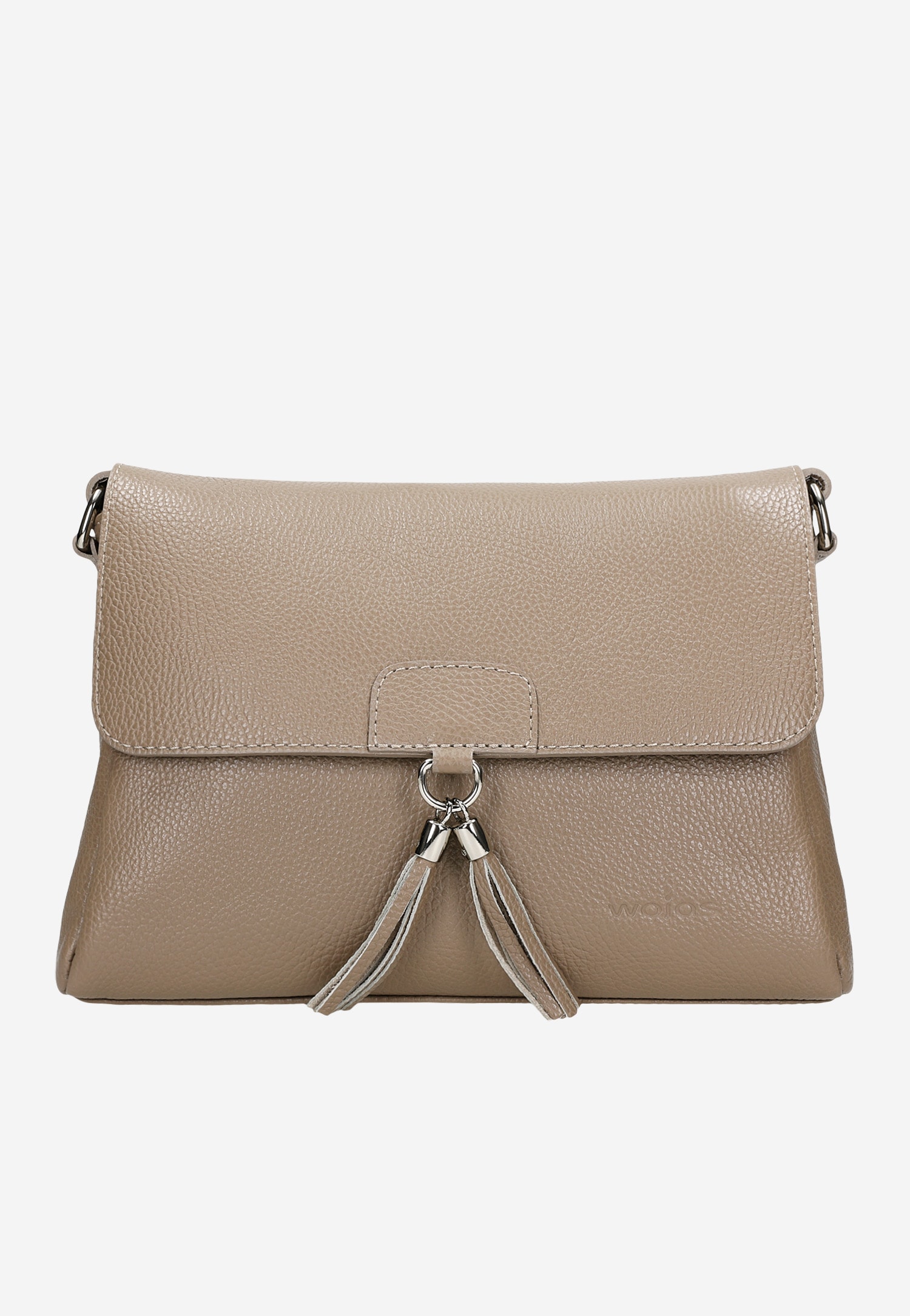 Skórzana torebka z ozdobnymi frędzelkami