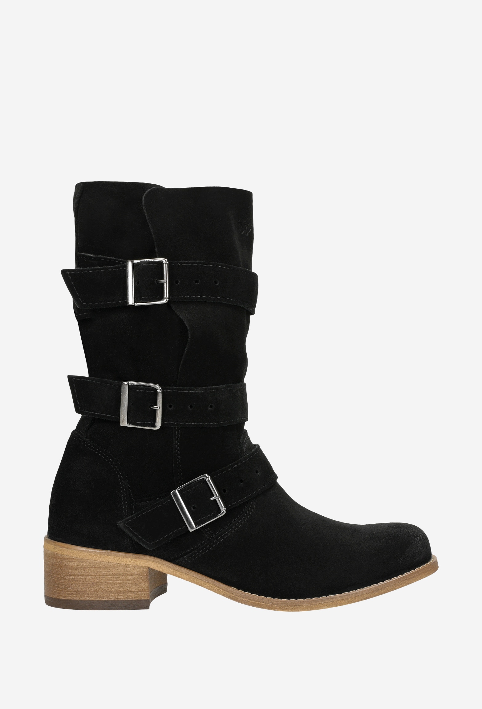 Wsuwane botki damskie w kolorze brązowym