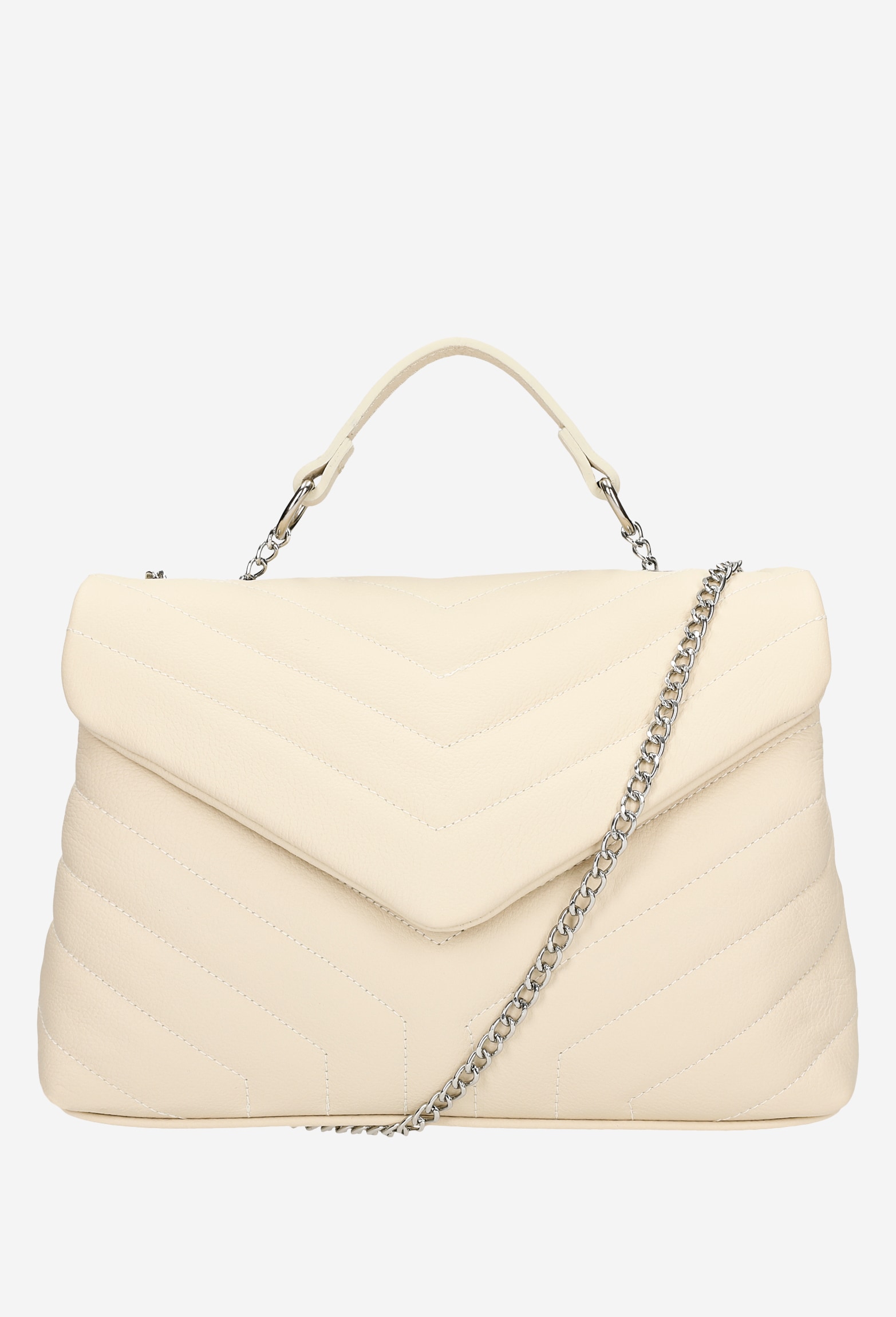 Złota torebka damska z naturalnej skóry