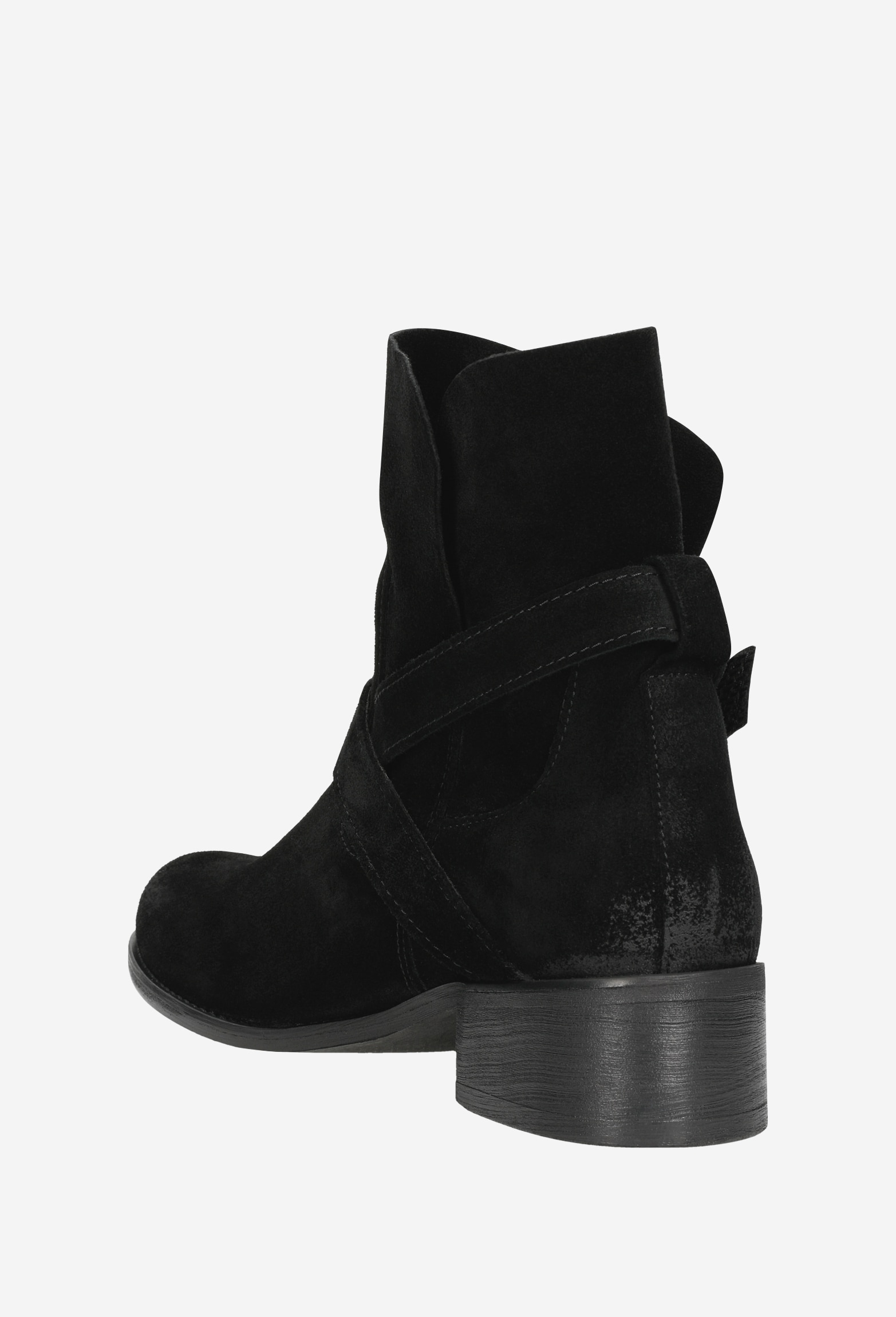 Czarne wsuwane botki damskie