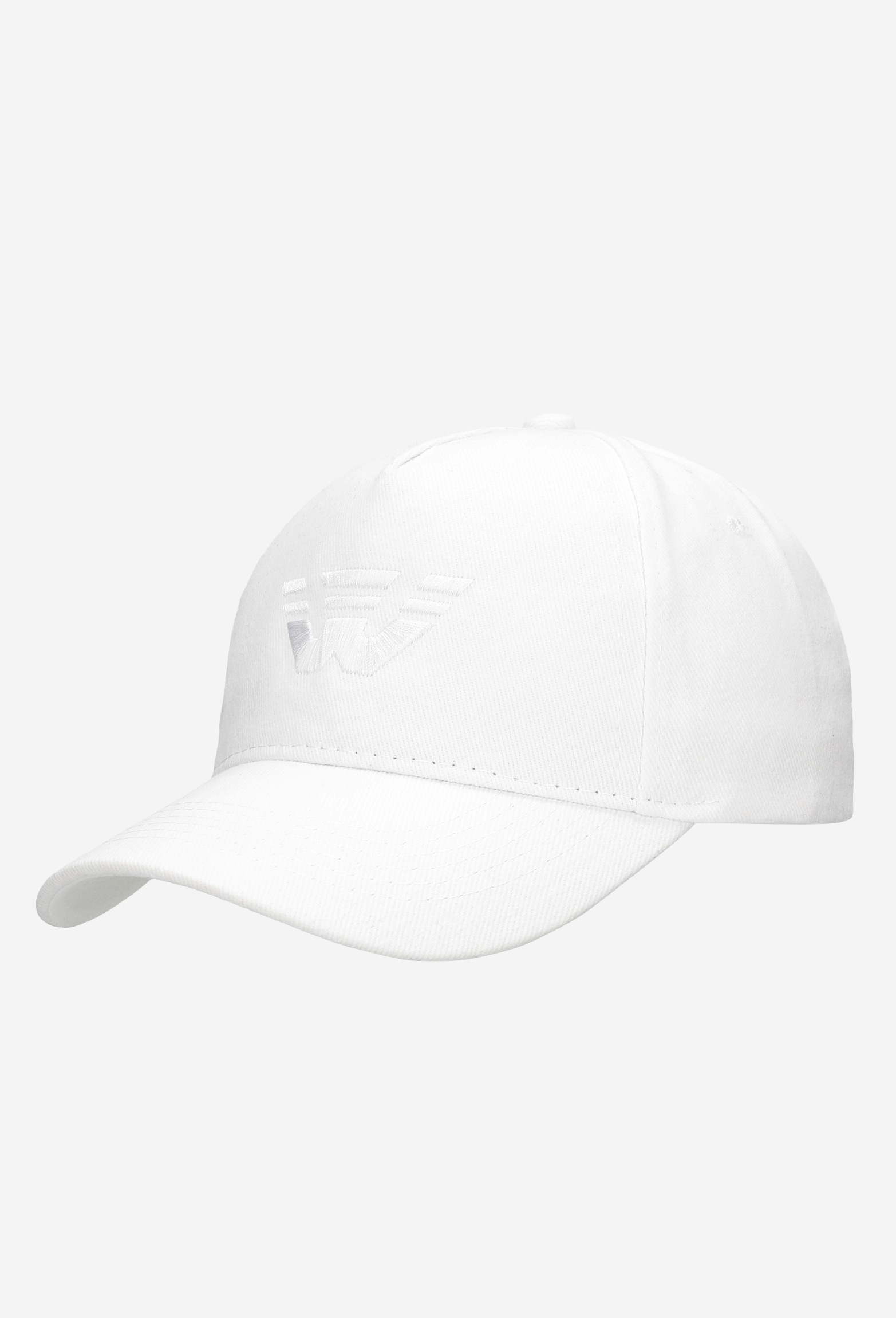 Biała czapka z daszkiem z logo
