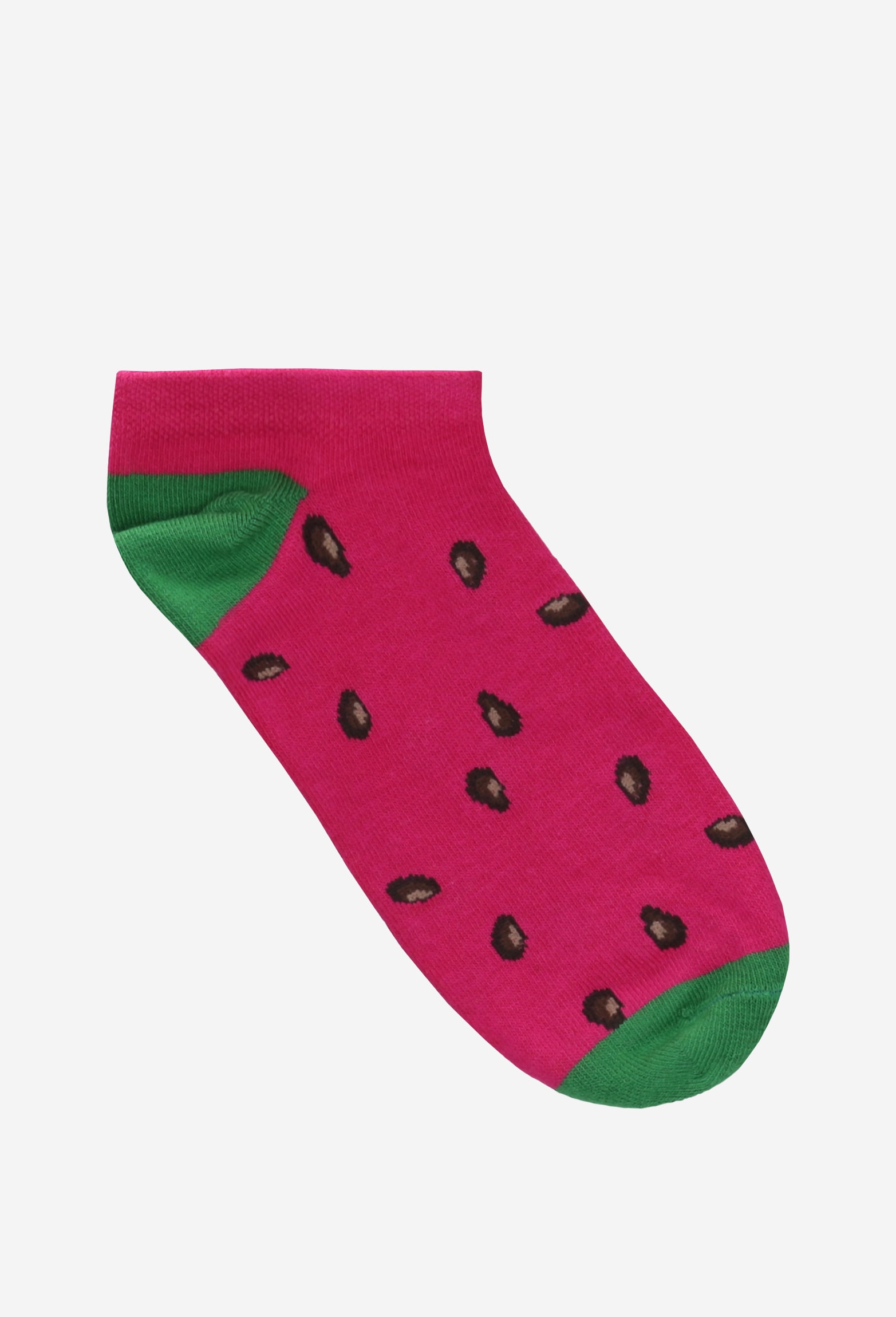 Granatowo-żółte stopki z nadrukiem