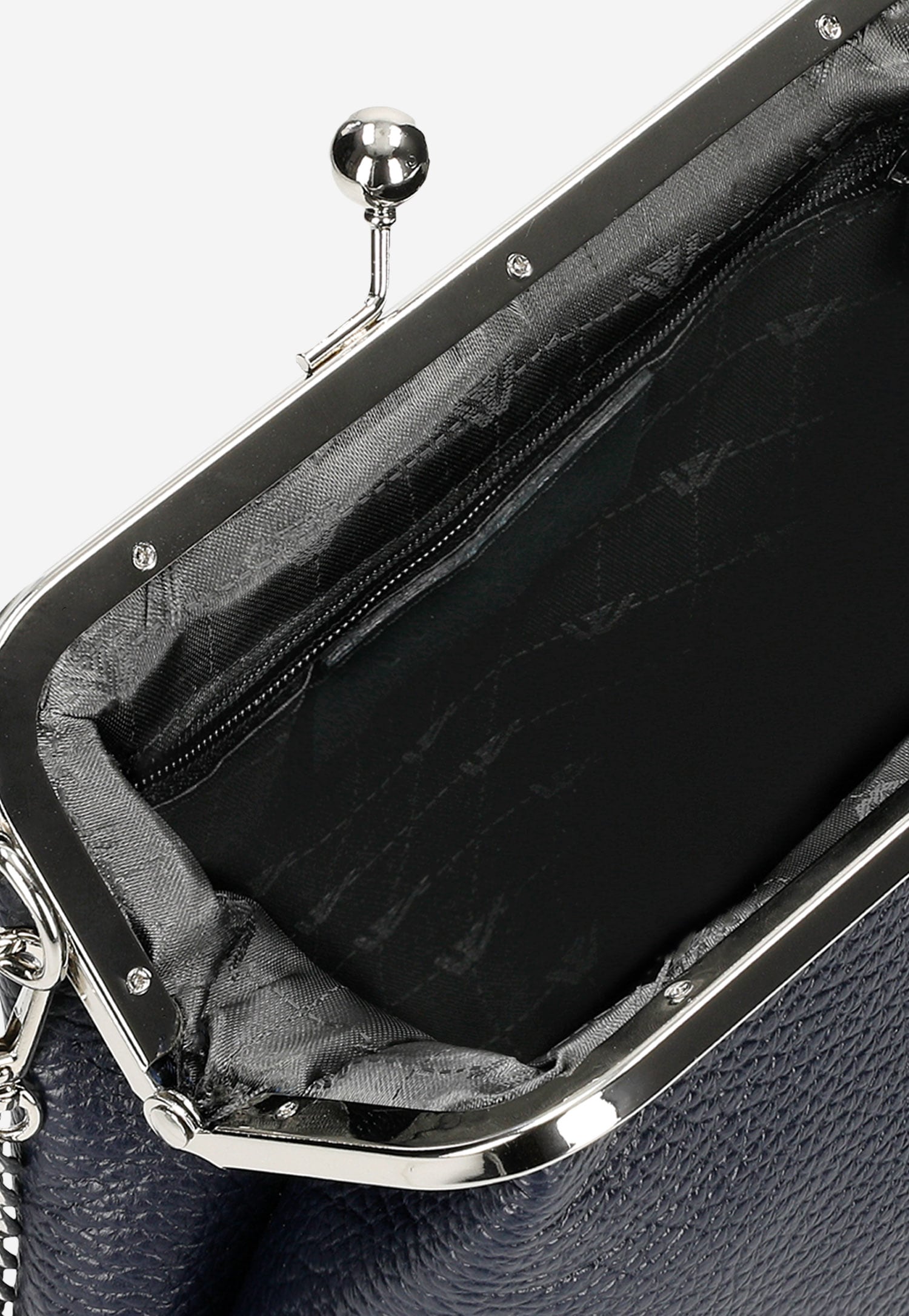 Granatowa torebka damska z łańcuszkiem