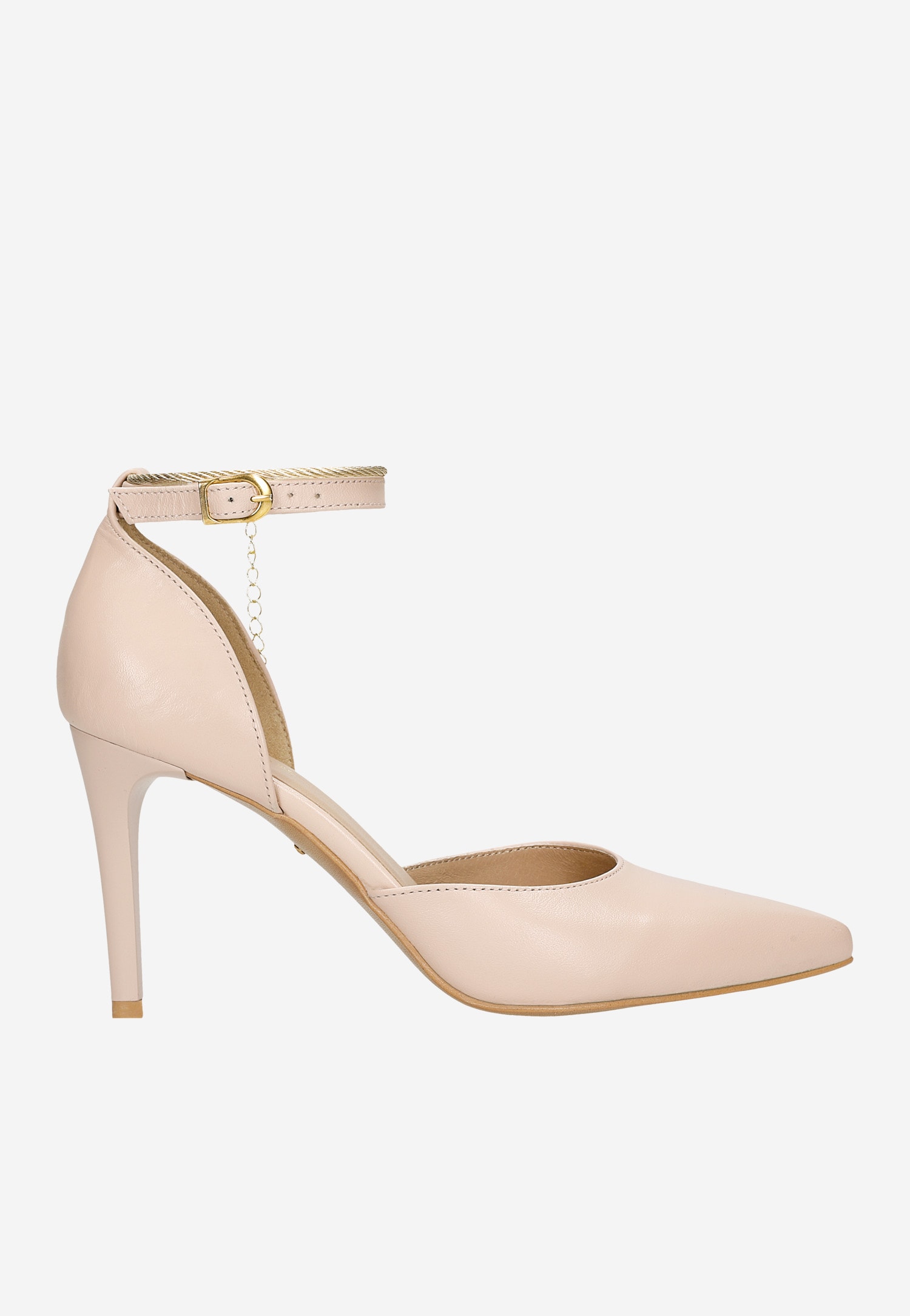 Czarne szpilki damskie z zapięciem wokół kostki