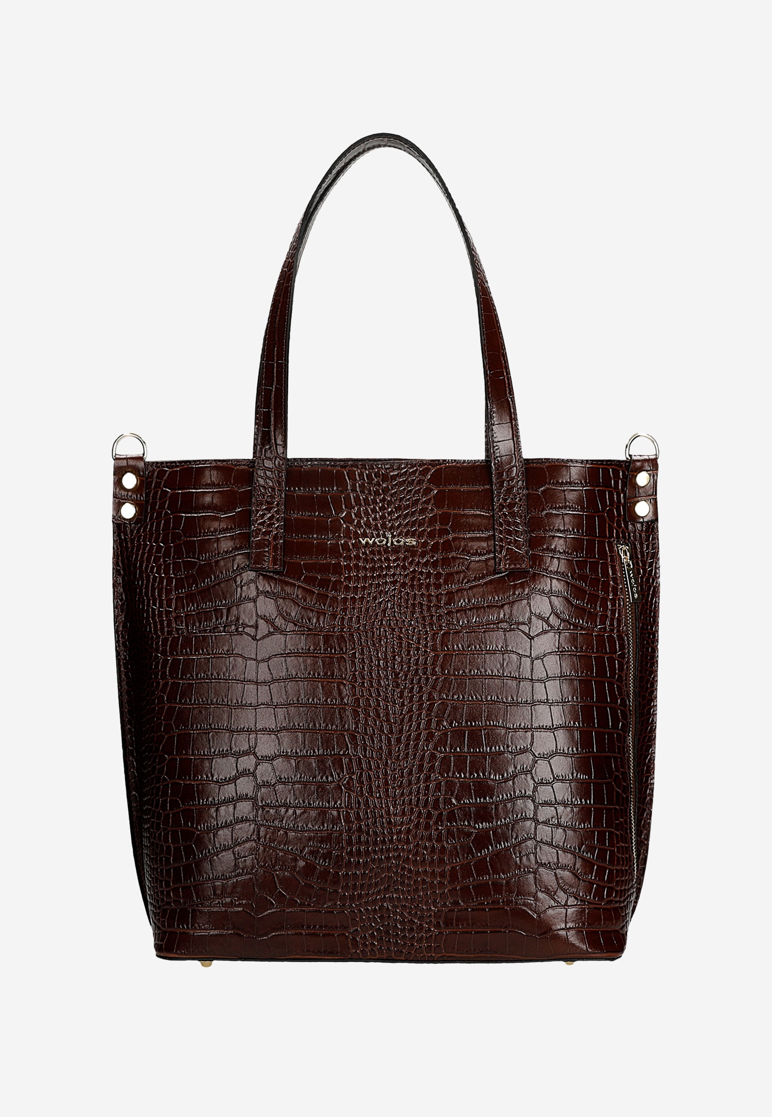 Torebka damska skórzana w kolorze ciemnobrązowym