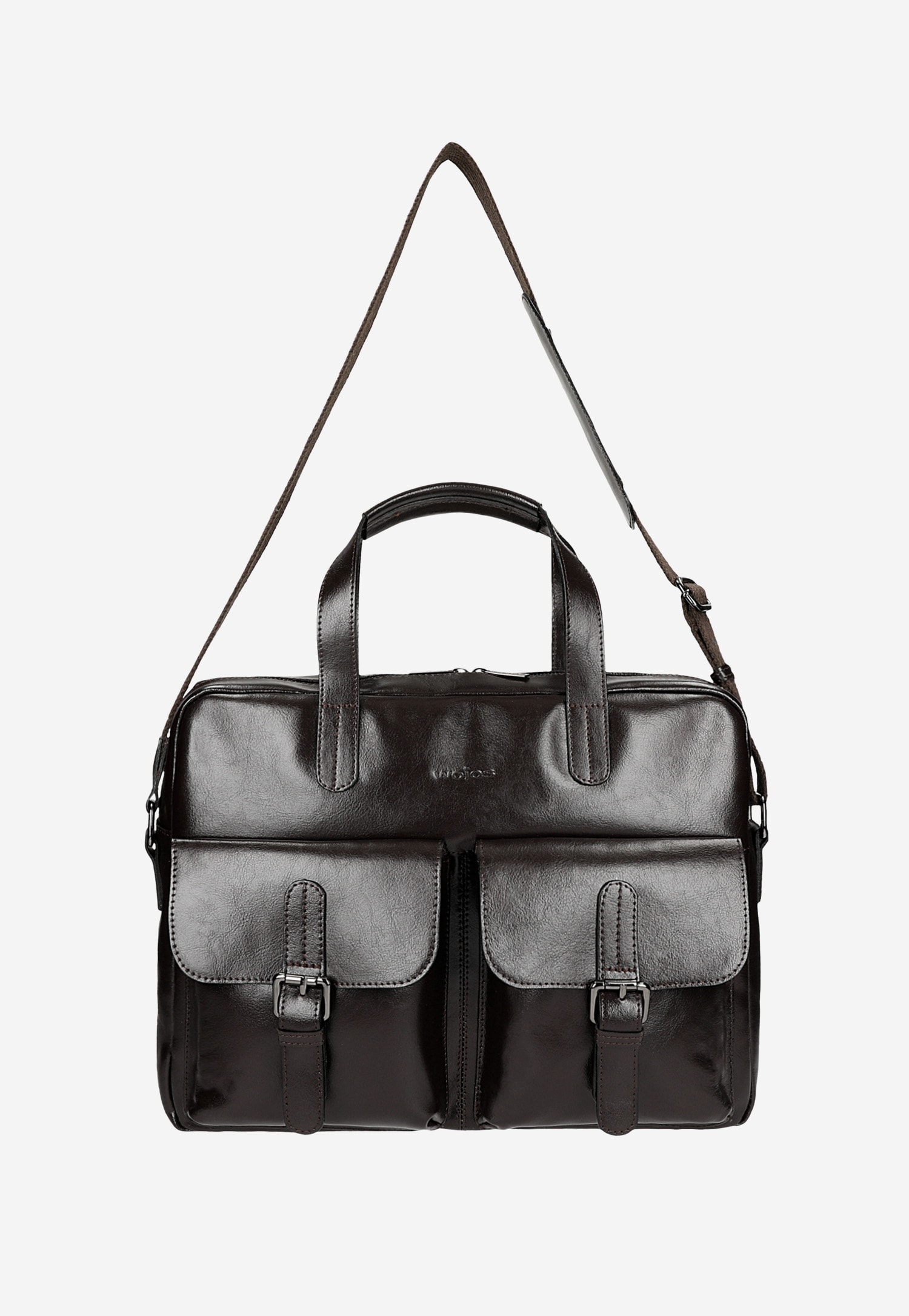 Ciemnobrązowa torba męska skórzana