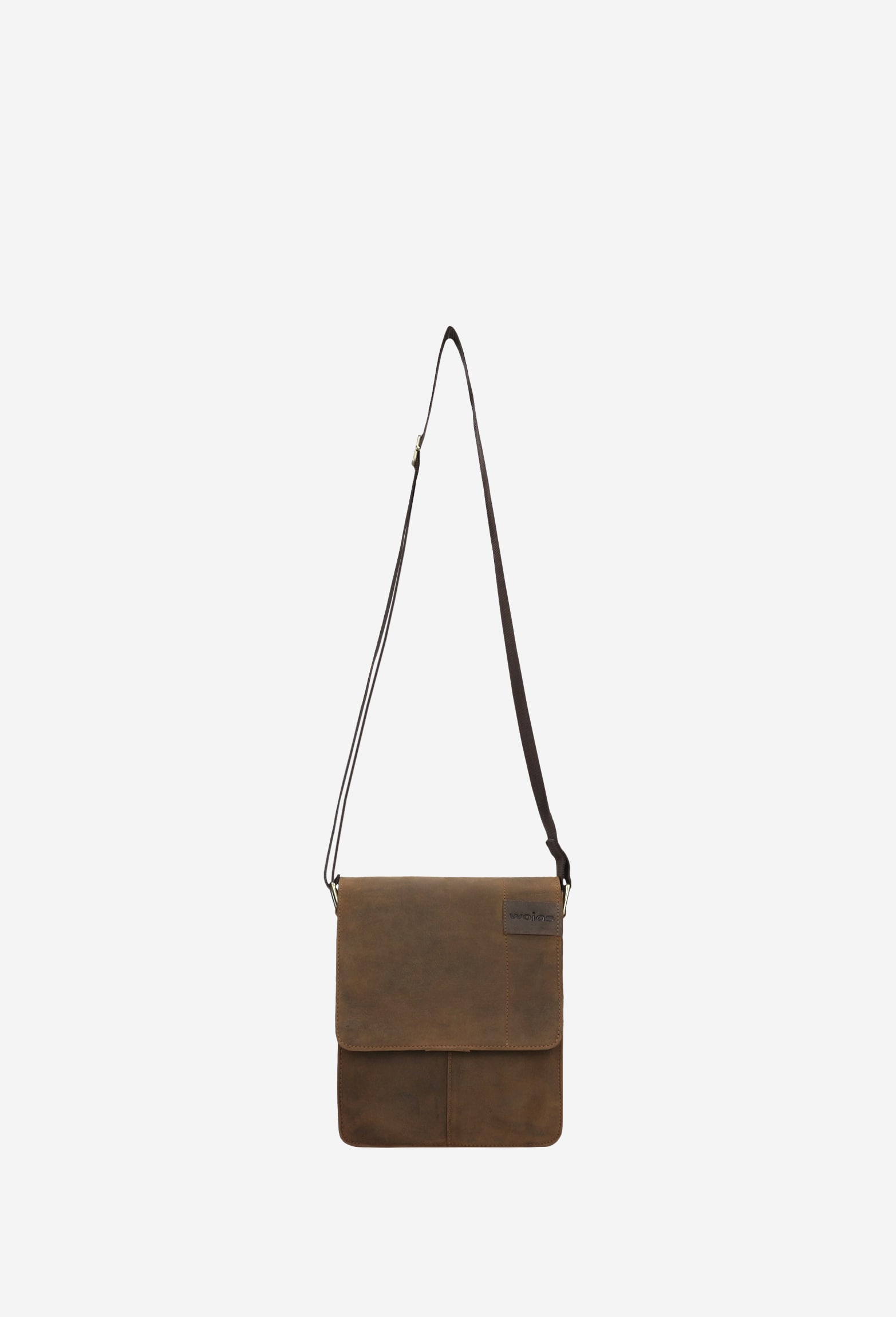 Mała brązowa torba męska ze skóry crazy horse