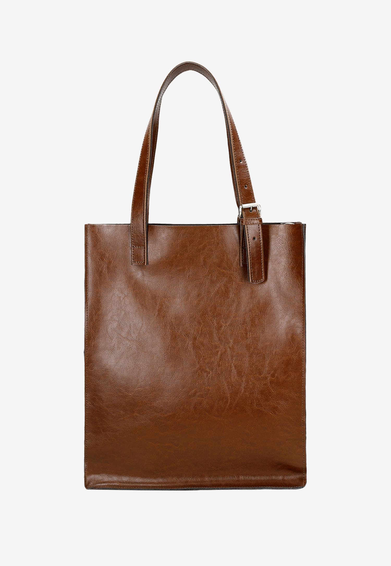 Duża skórzana torebka damska w kolorze czarnym