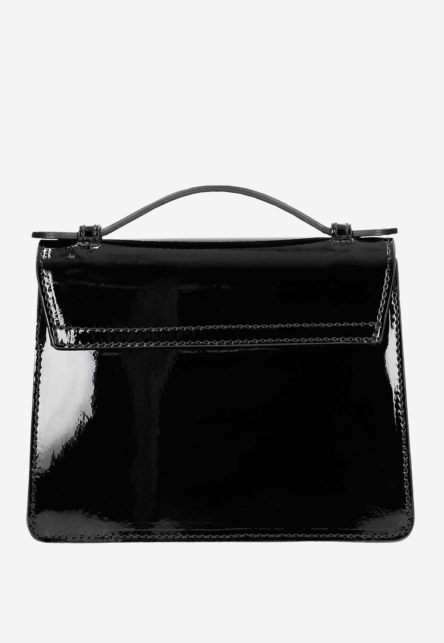 Beżowa lakierowana wizytowa torebka damska