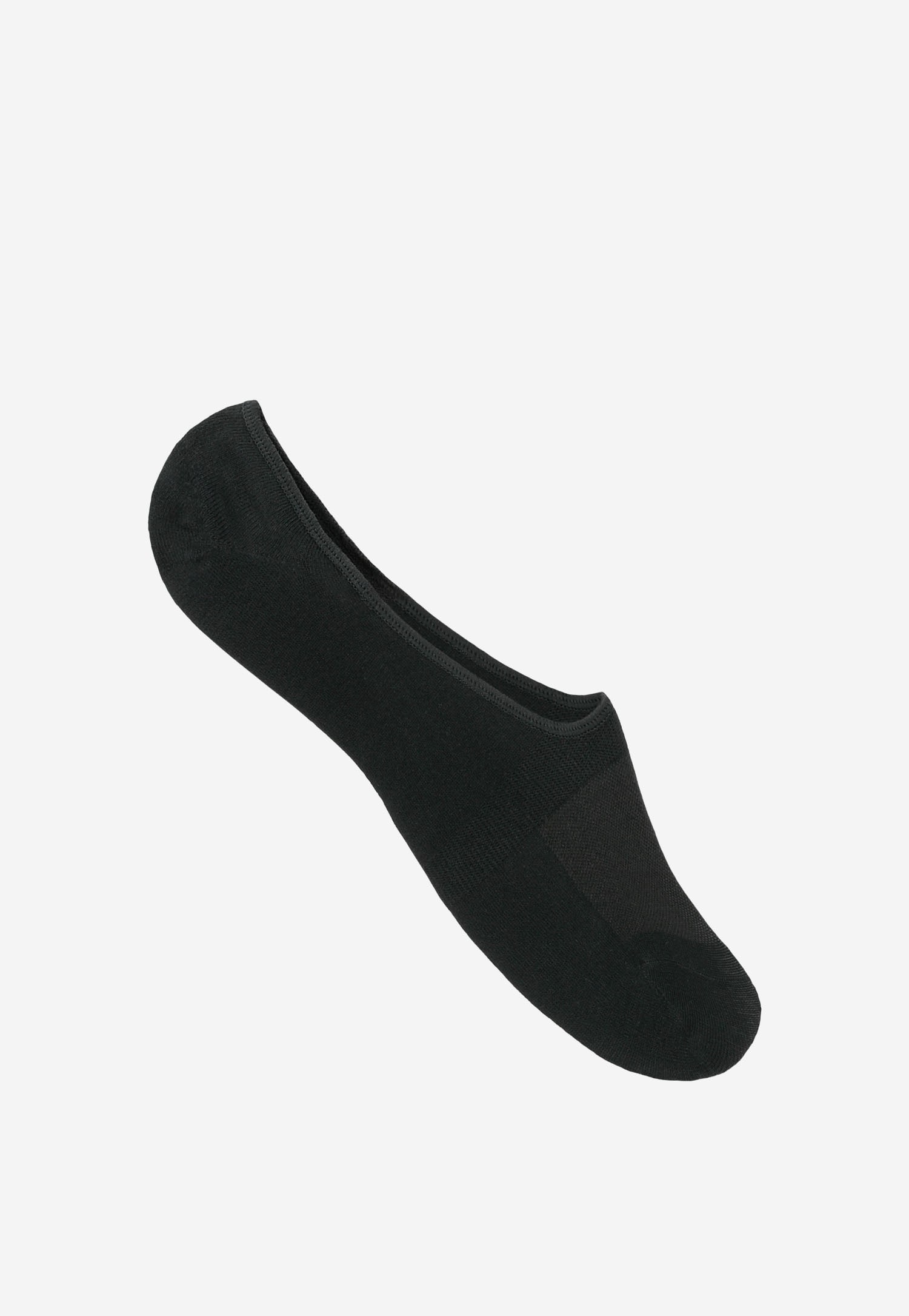 Czarne stopki bambusowe z silikonem na pięcie idealne do mokasynów