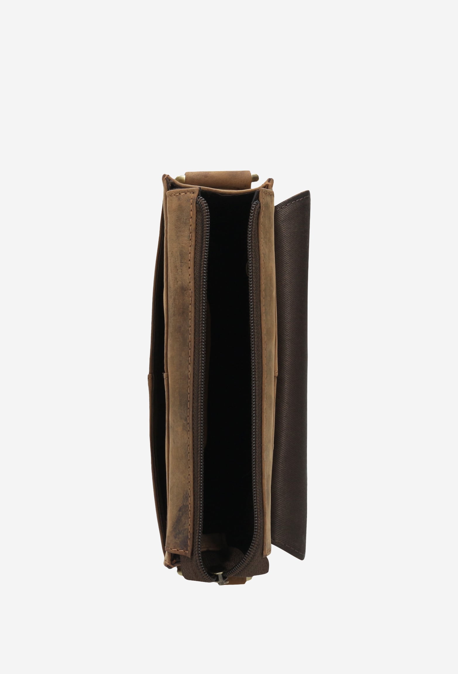 Mała brązowa torba męska ze skóry crazy horse