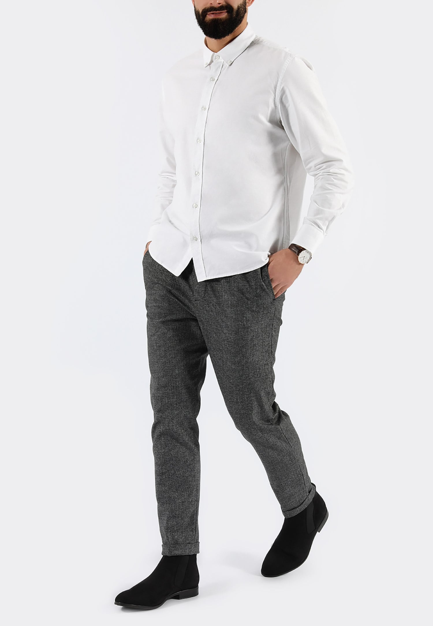 Sztyblety męskie z nubuku w kolorze ciemnego brązu