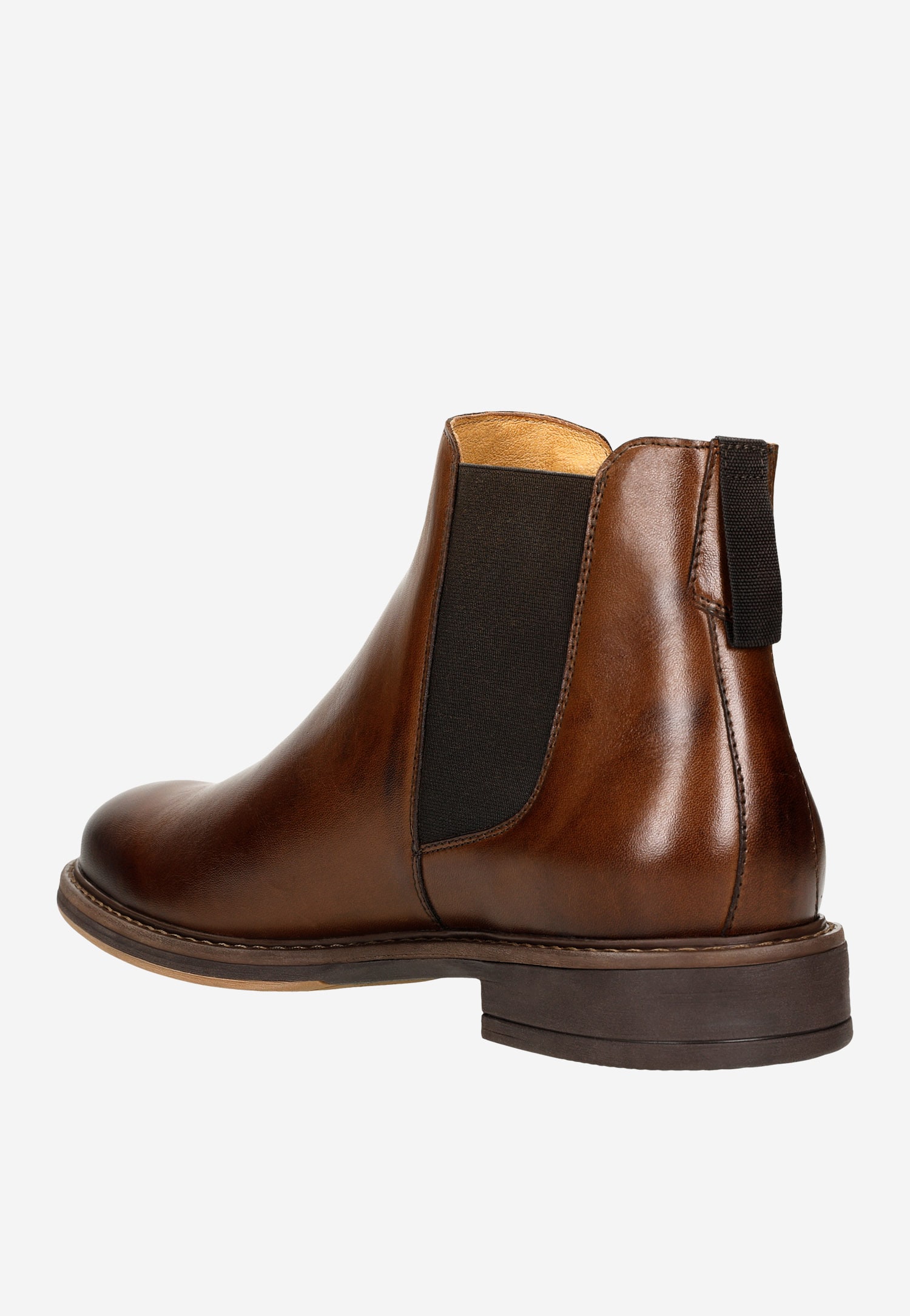 Czarne skórzane sztyblety męskie ze skóry licowej