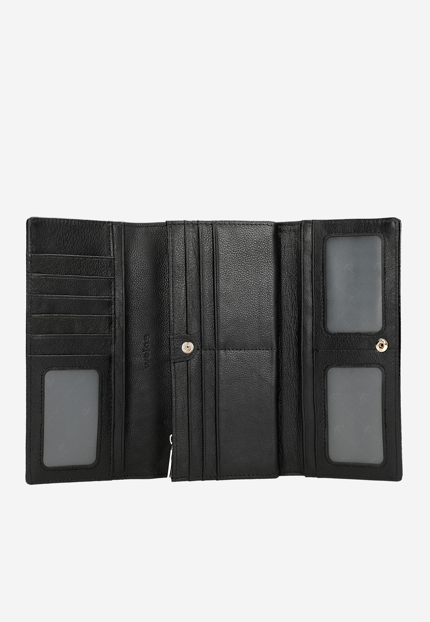 Duży bordowy portfel damski ze skóry lakierowanej