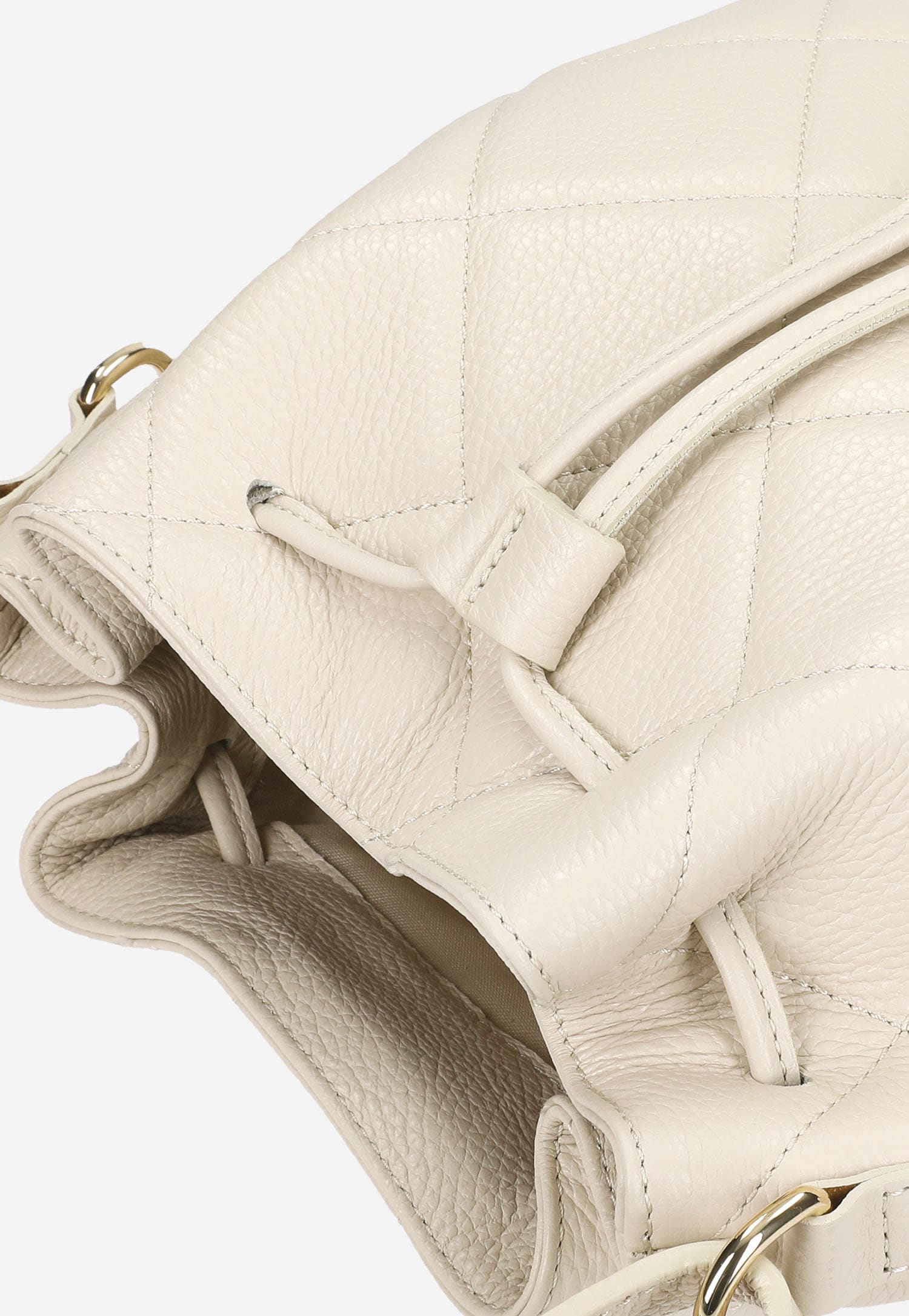 Torebka damska pikowana w kolorze beżowym