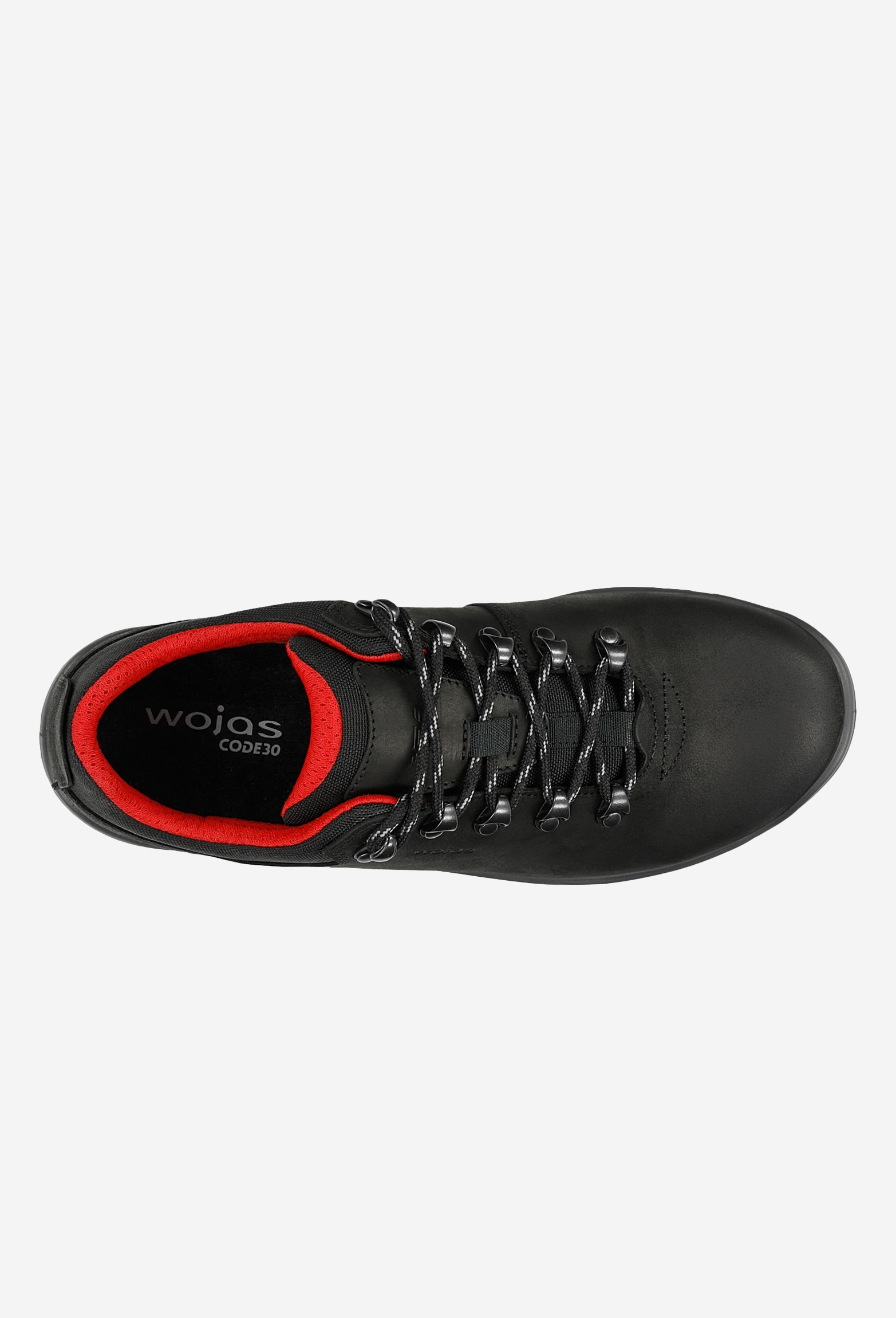 Czarne półbuty trekkingowe ze skóry crazy horse i dzianiny