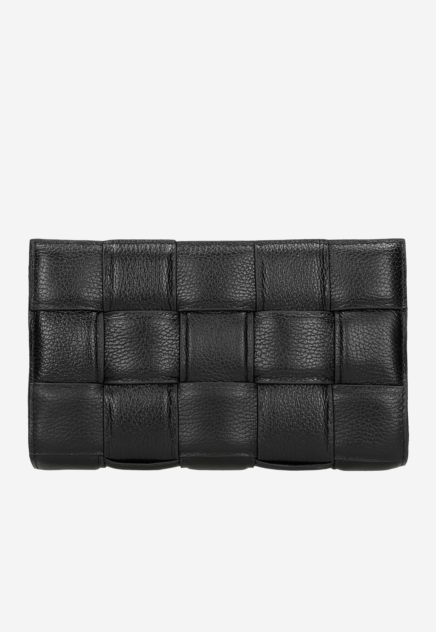 Beżowa torebka damska ze skóry licowej o plecionej strukturze