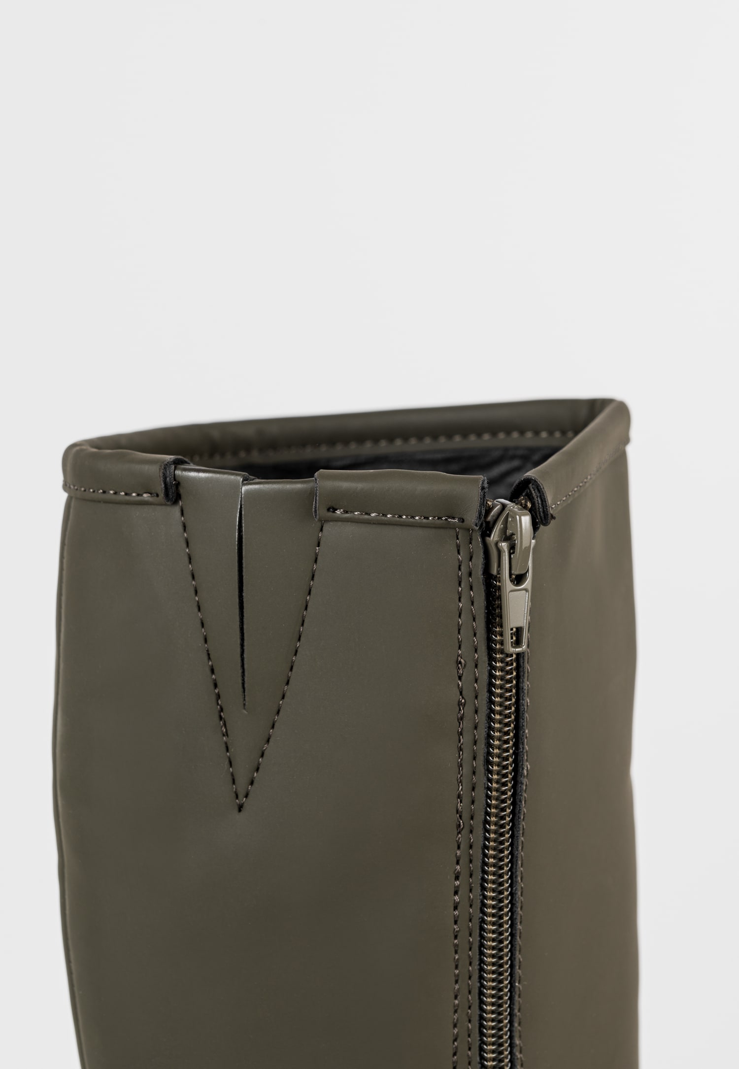 WJS płaskie zielone kozaki damskie