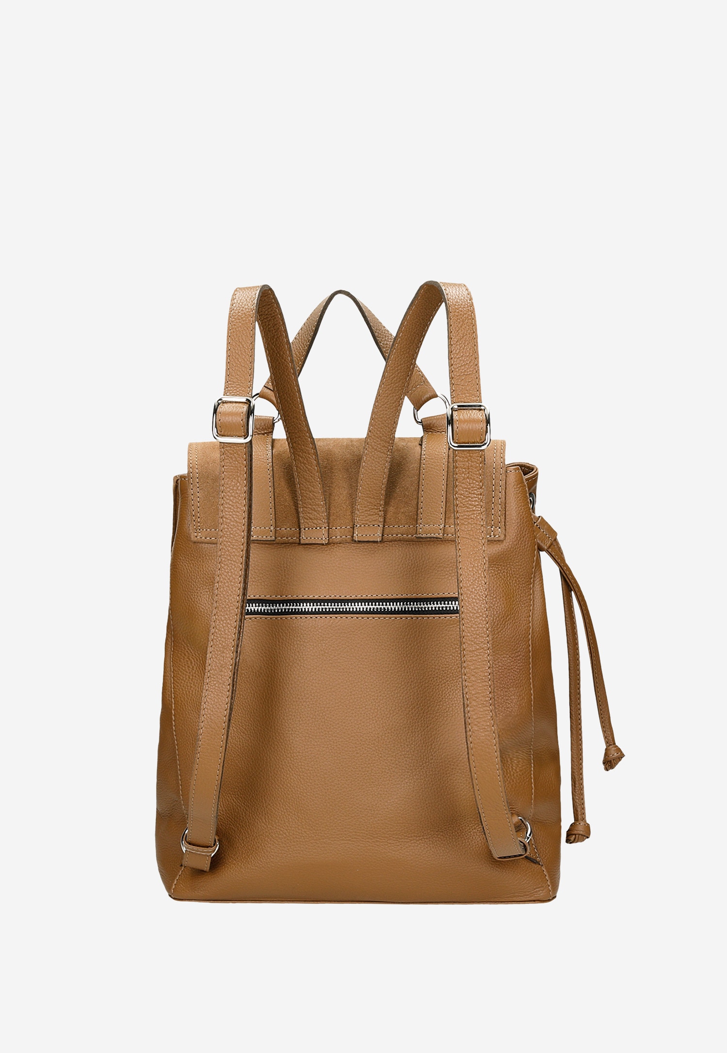 Czarny skórzany plecak miejski z łączonych skór