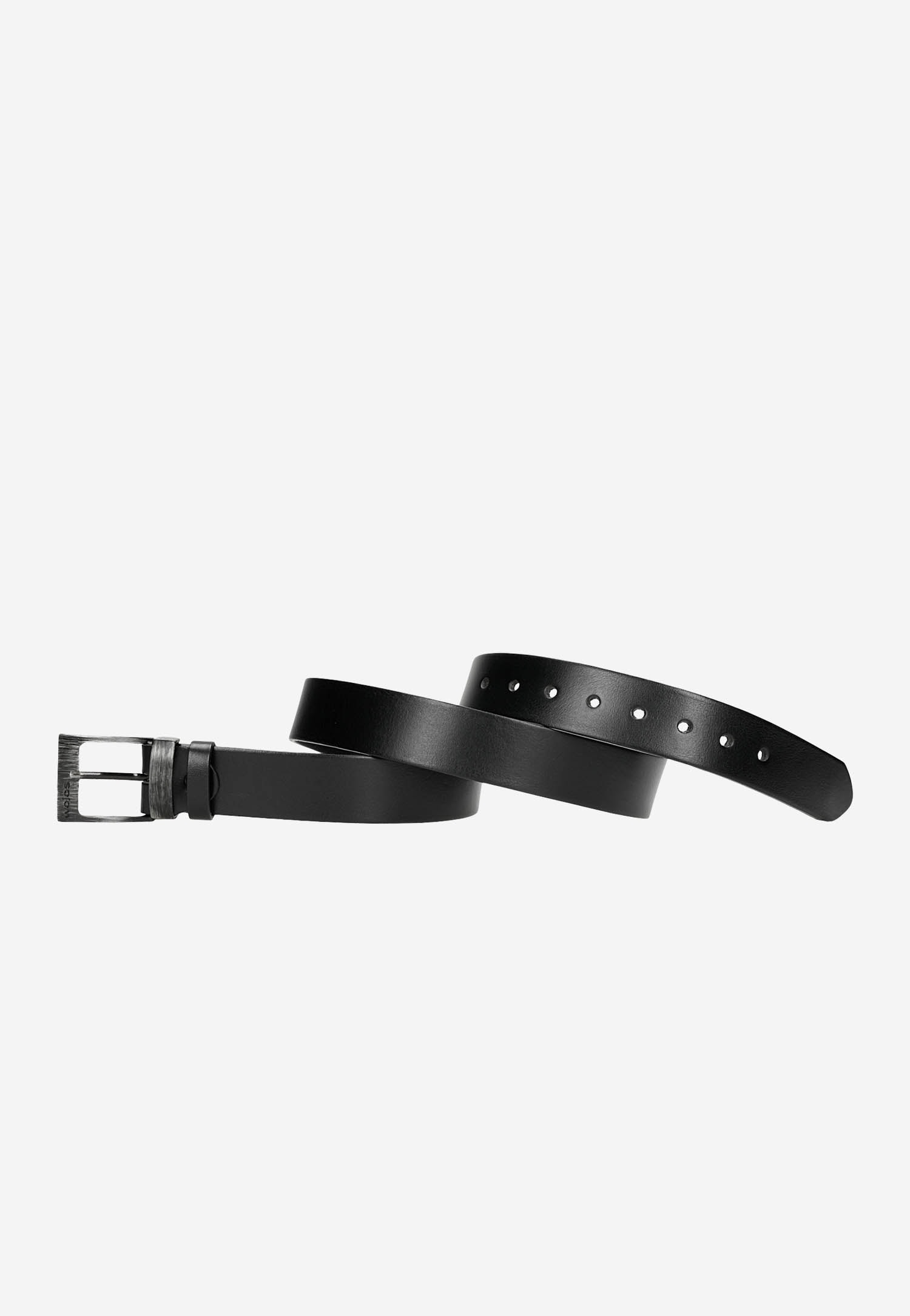 Skórzany czarny pasek męski