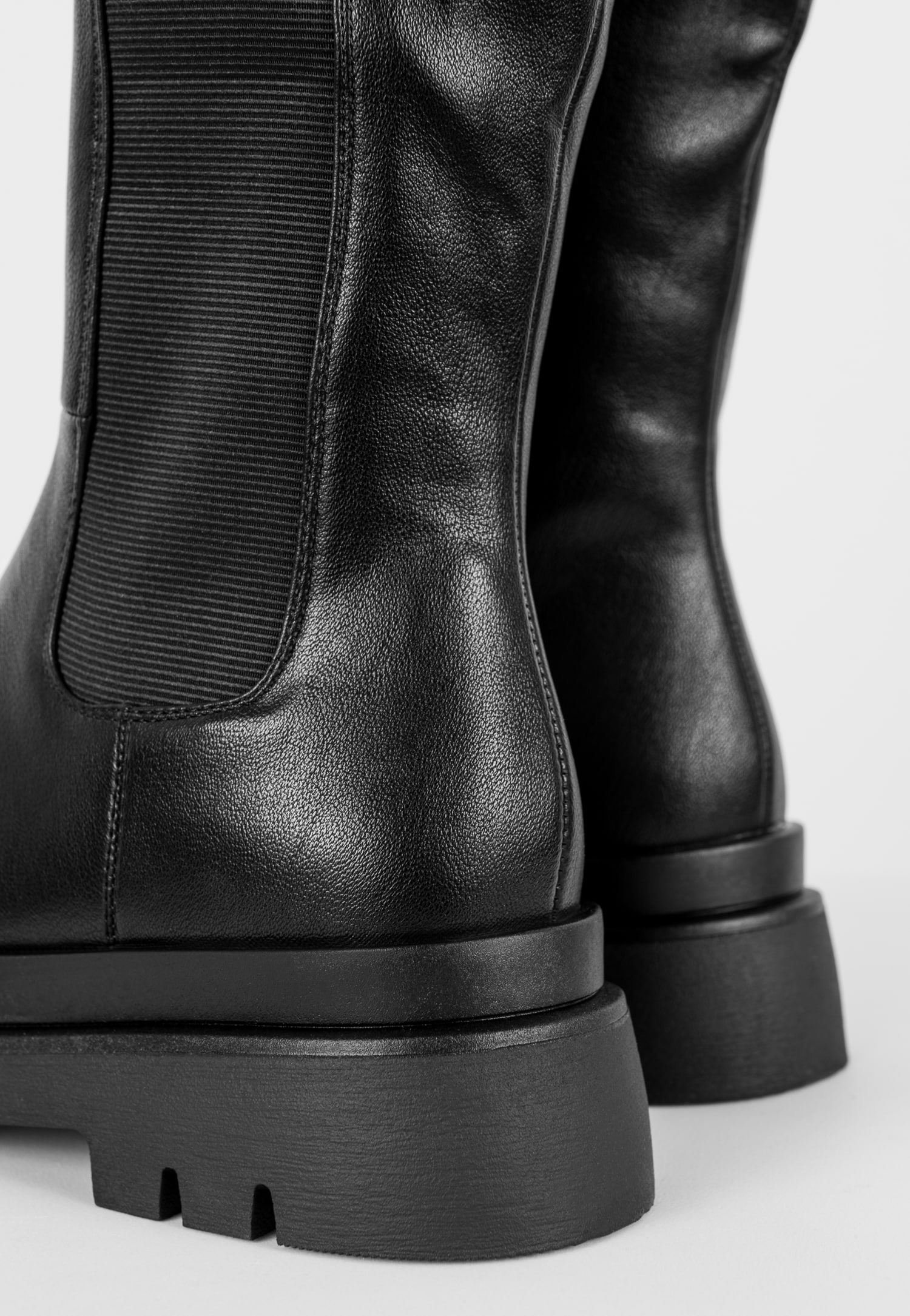 WJS czarne kozaki damskie typu sztyblety