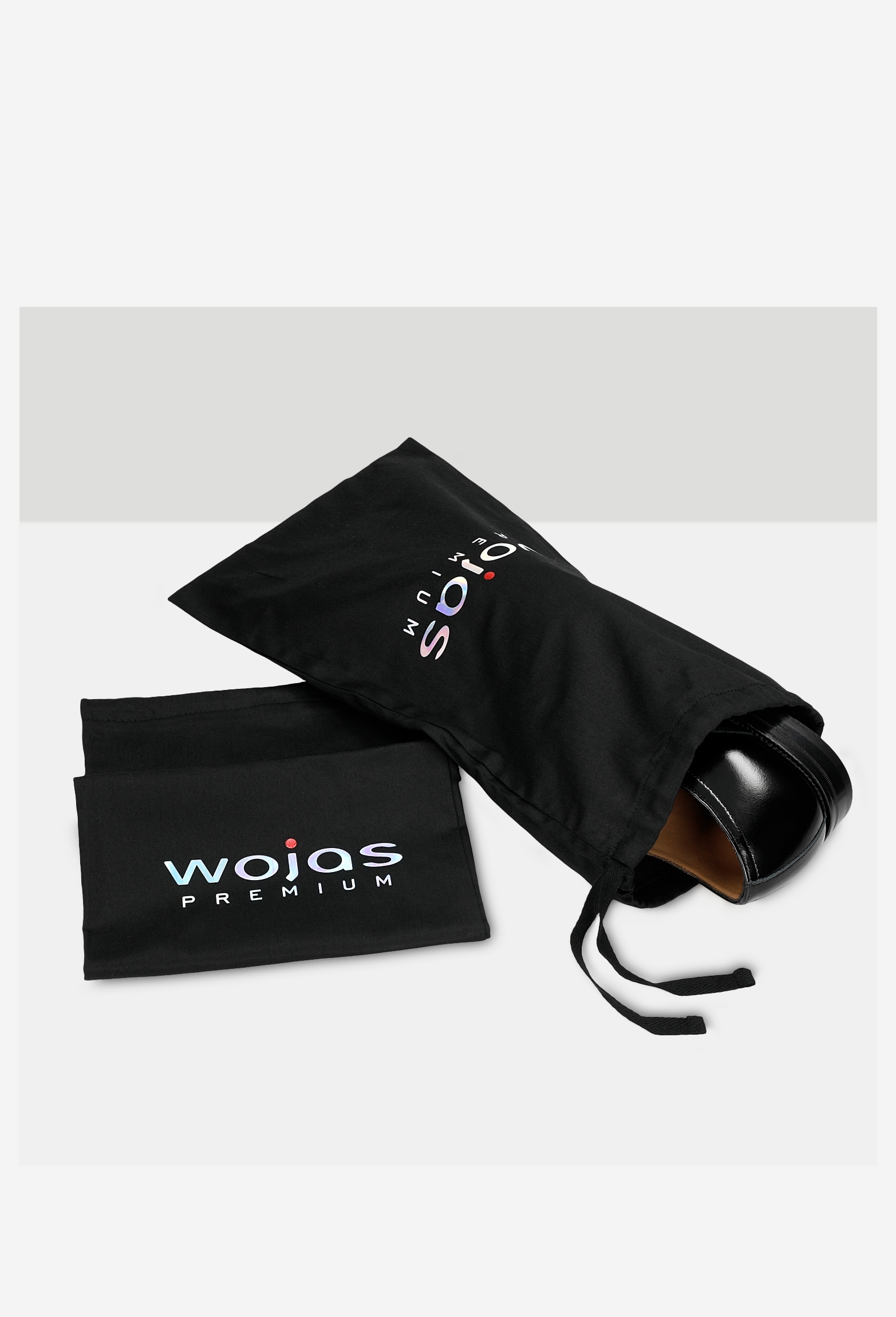 Wizytowe półbuty męskie w kolorze czarnym - linia PREMIUM