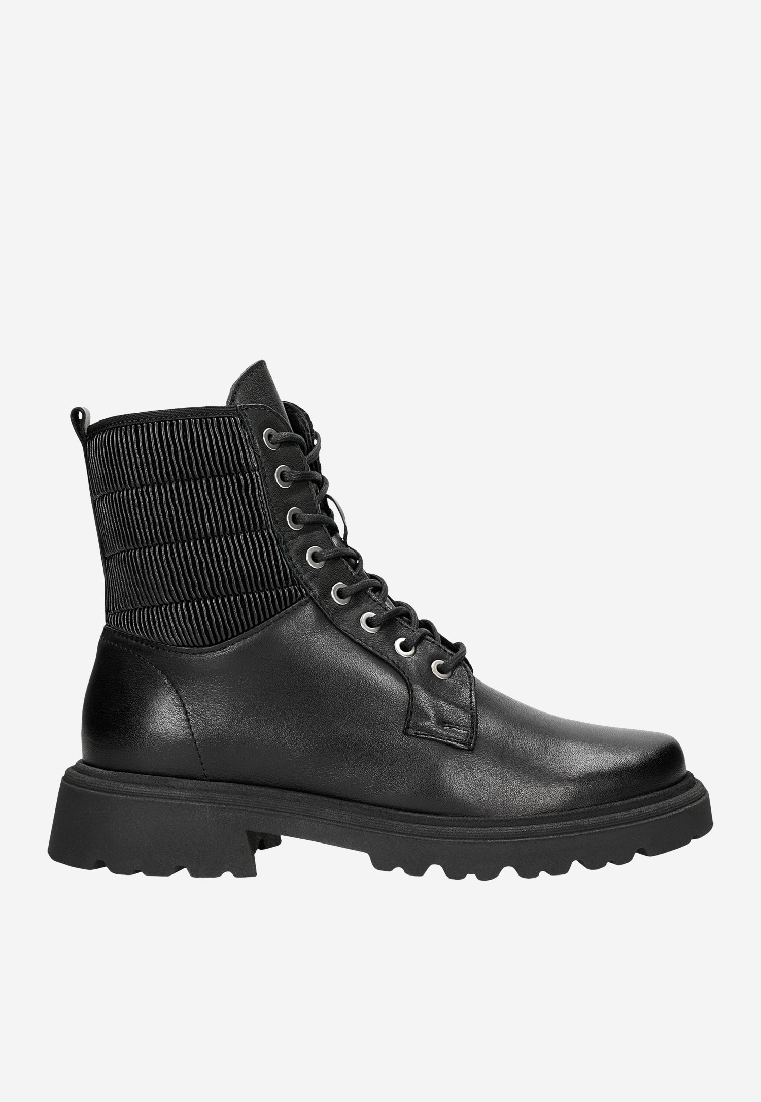 Czarne bikery damskie ze skóry licowej