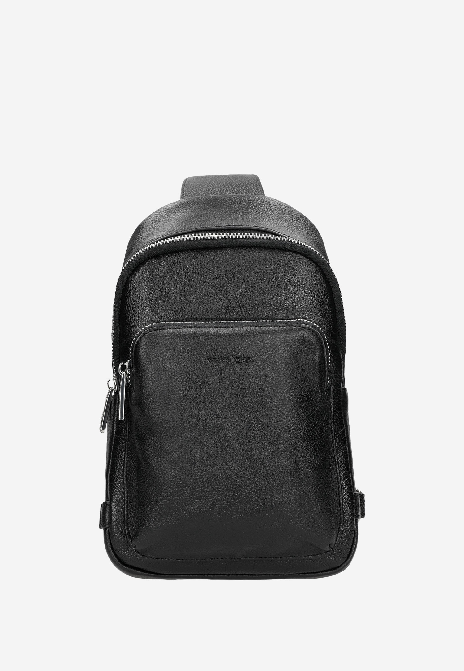 Czarna torba męska ze skóry licowej