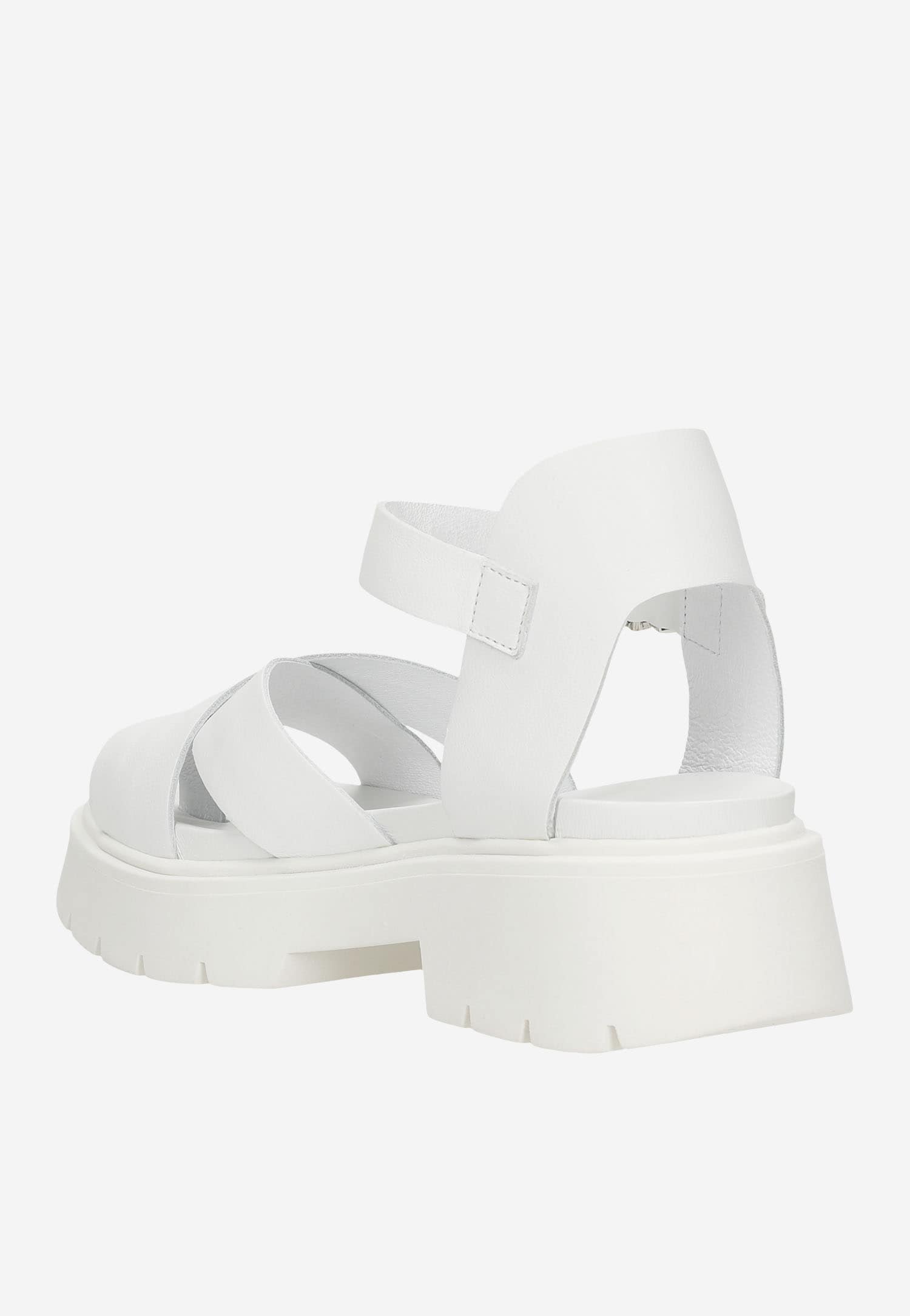 Czarne masywne sandały damskie z szerokimi paskami