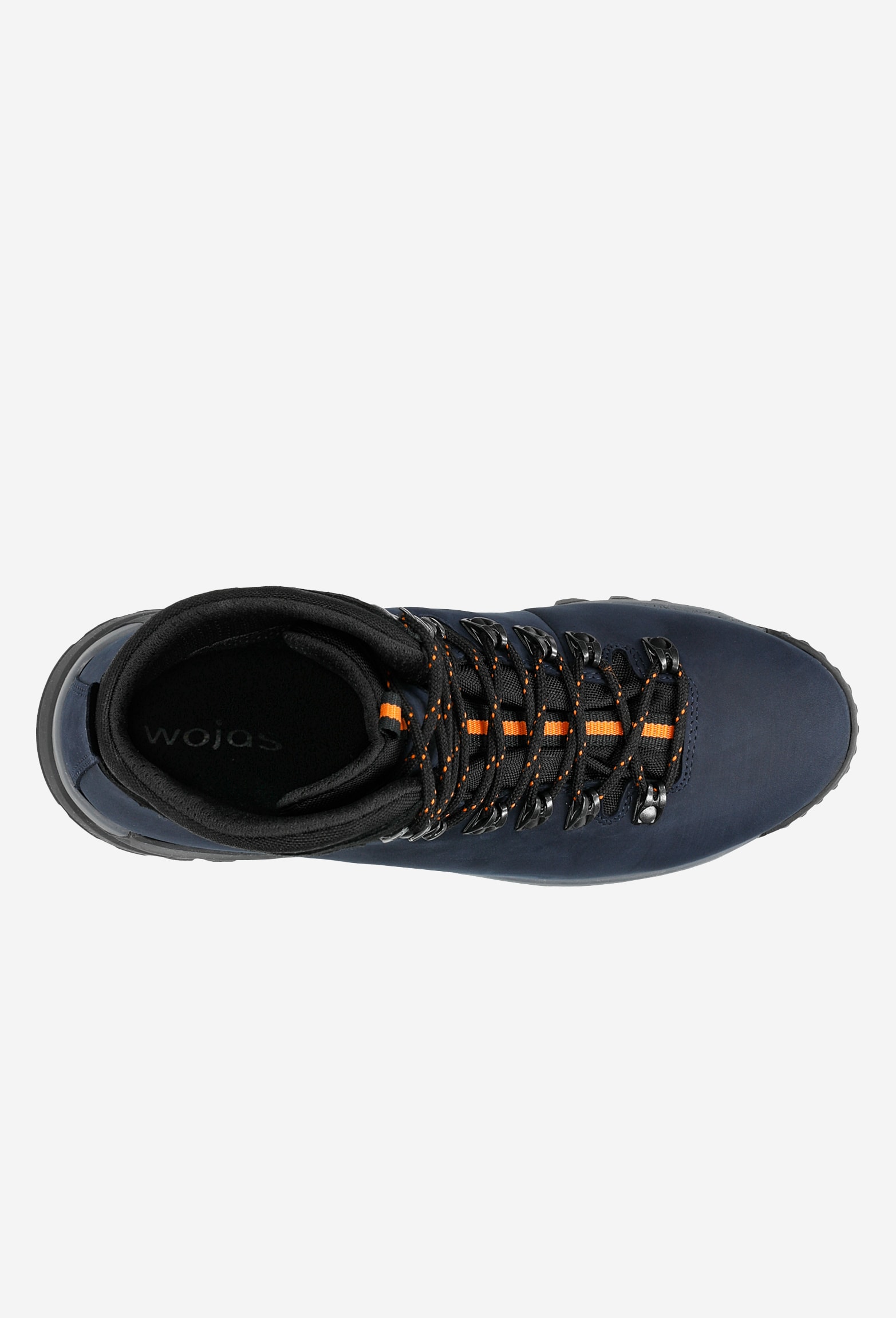 Czarne trzewiki trekkingowe z łączonych materiałów