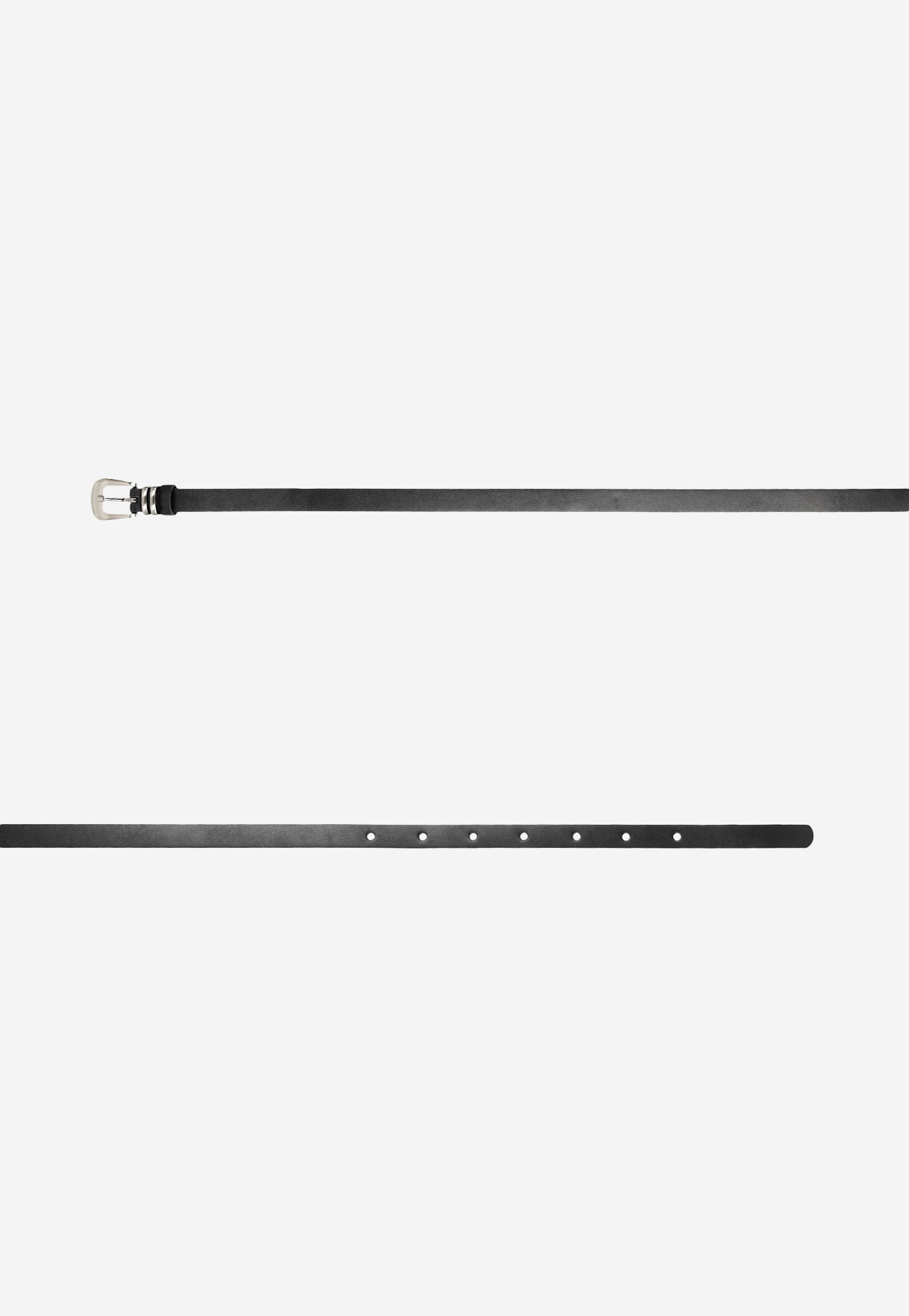 WJS czarny pasek damski z szeroką klamrą