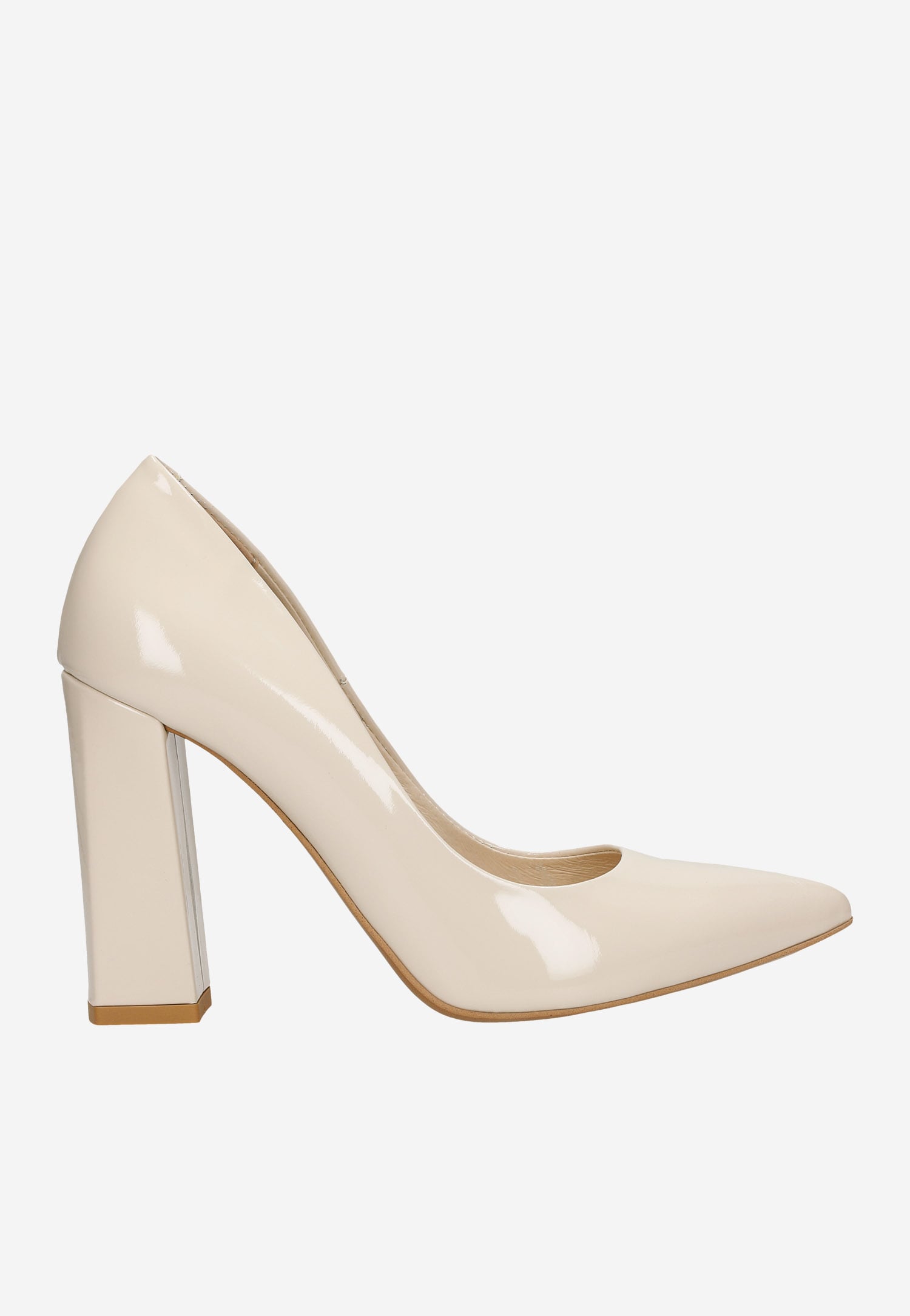 Czółenka damskie w kolorze zielonym na wysokim słupku